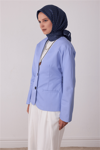 Belli Lacivert Monogram Desen %100 Twill İpek Eşarp 4418-05