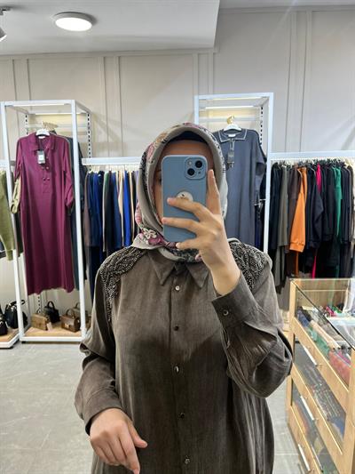 Nurcan Çetin Heddy İpek Qupra Takım 16430 Kahve