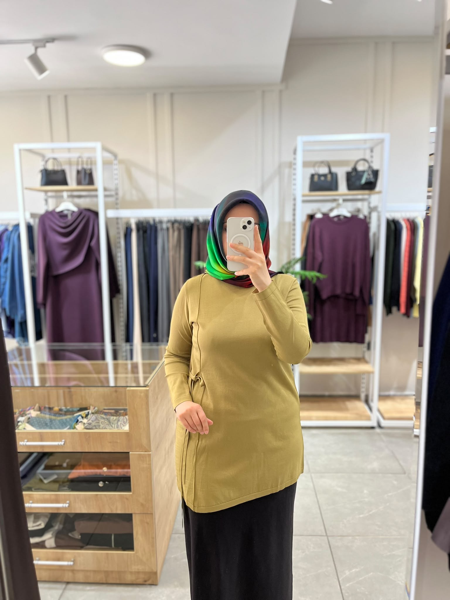 Tığ Triko Bağlama Detaylı Tunik Olive 22111TunikTığ Triko4079Tığ TrikoTığ Triko Bağlama Detaylı Tunik Olive 22111
