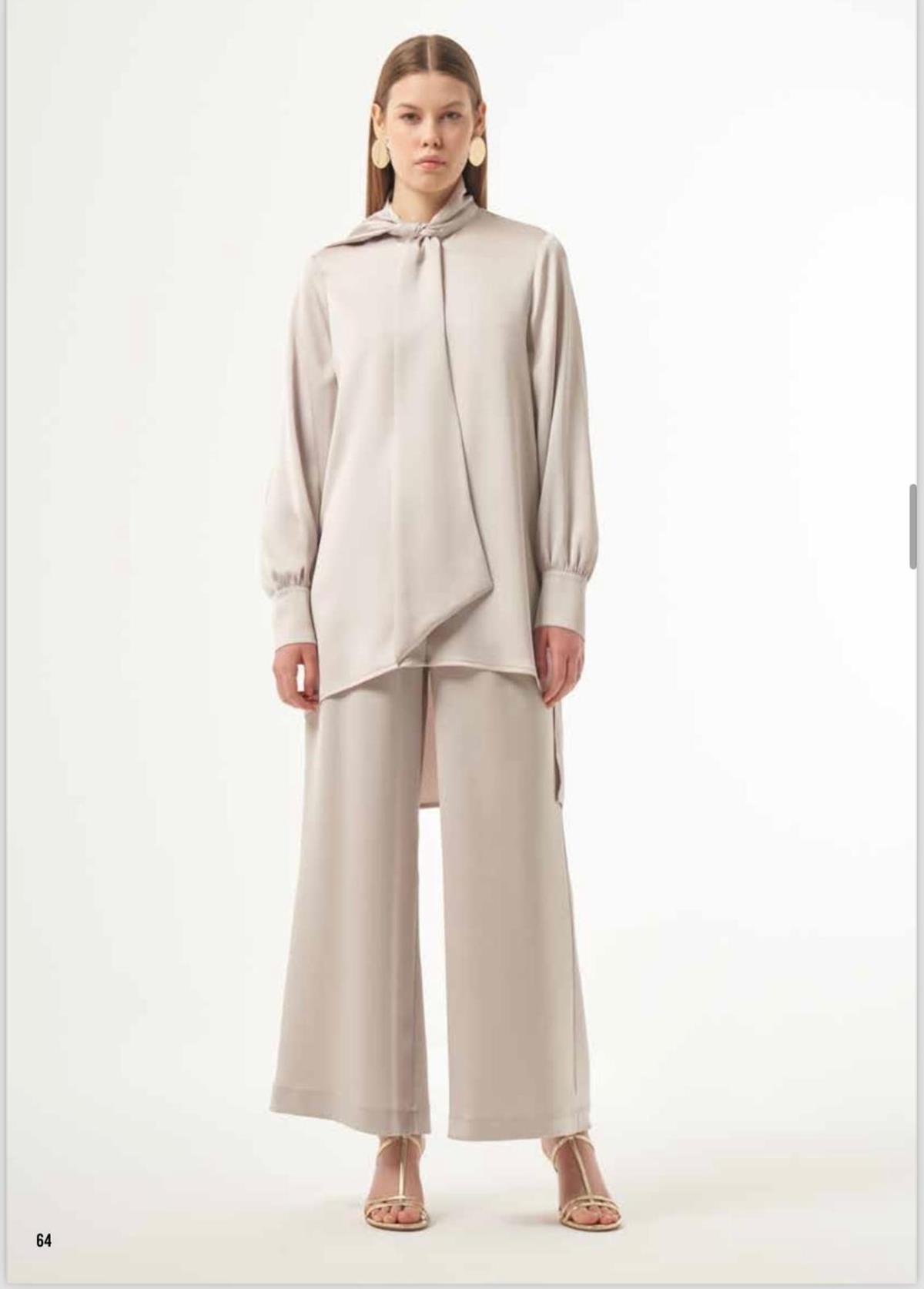 Nuss İpek Krep İkili Takım 1006 Kum