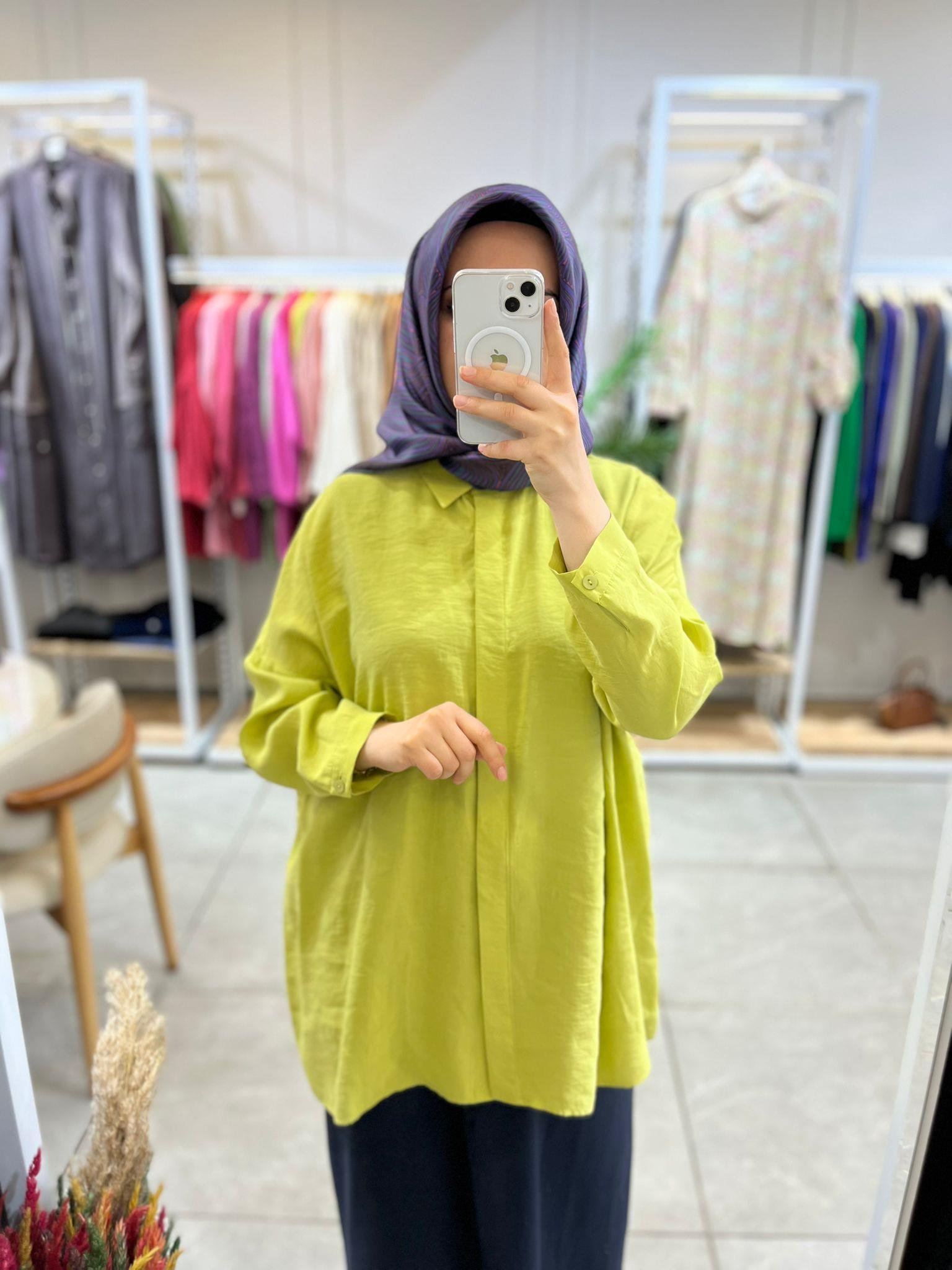 Nuss 3001 Oversize Düğmeli Gömlek LimeGömlekNuss3854NussNuss 3001 Oversize Düğmeli Gömlek Lime