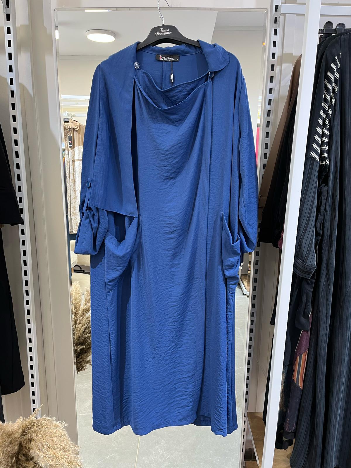 Fatma Danışman Simetrik Kesim Kap İndigo 2069