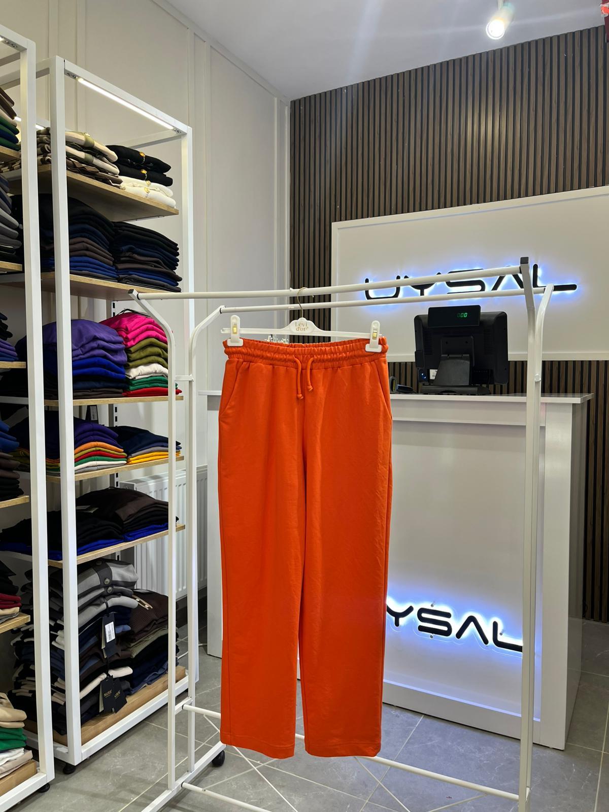 Levidor Beli Lastikli Pantalon 410018 Oranj