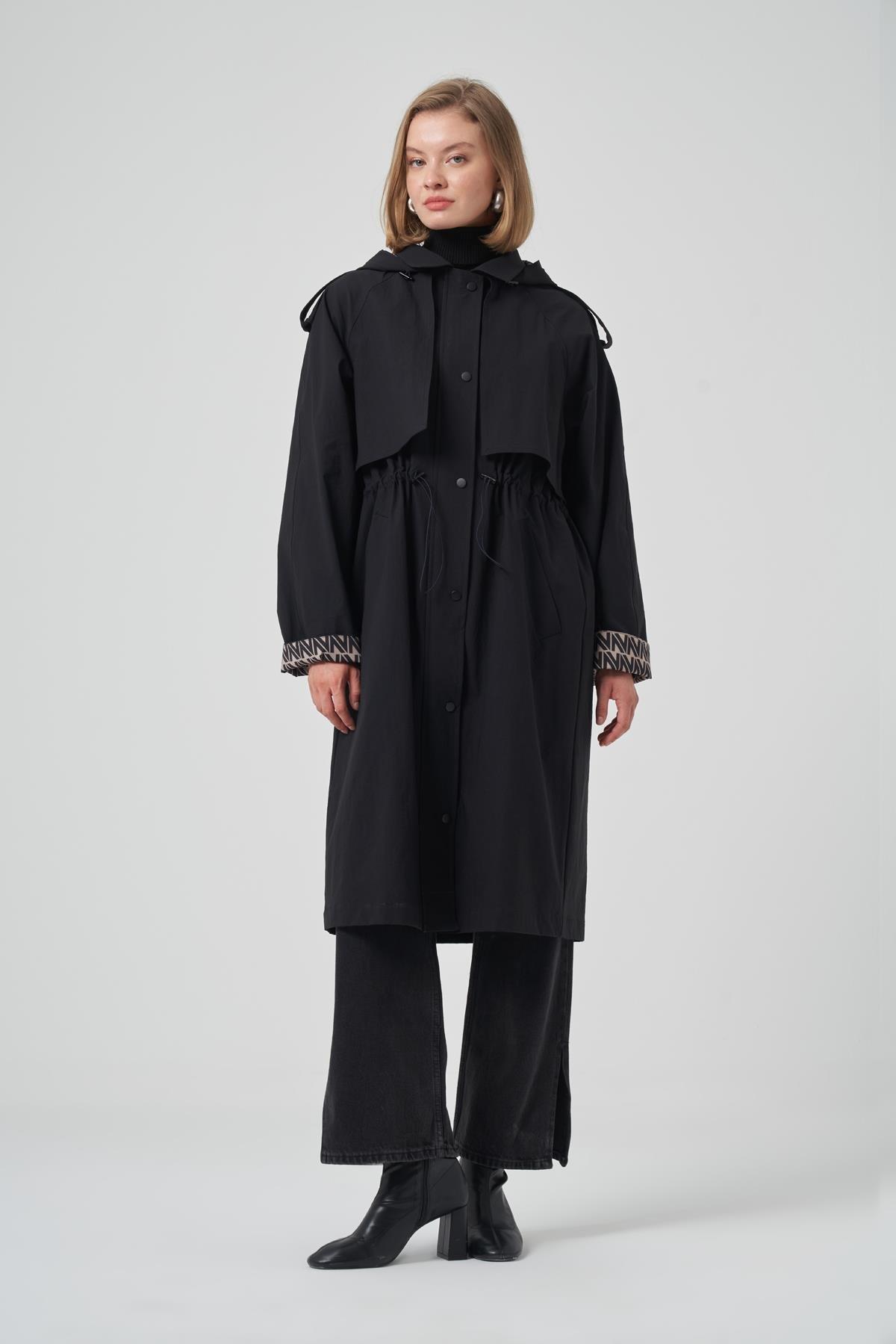 Nuss 6033 Trençkot Kap SiyahKapNussUYT0003751NussNuss 6033 Trençkot Kap Siyah