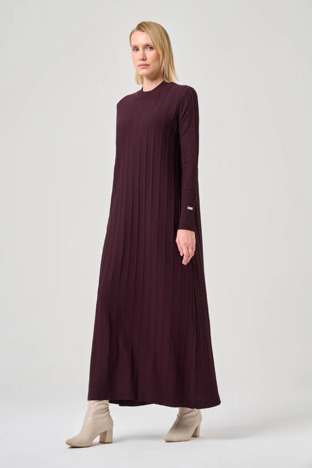 Missa Astana Merserize Elbise BordoElbiseMissaUYT0003797MissaMissa Astana Merserize Elbise Bordo
