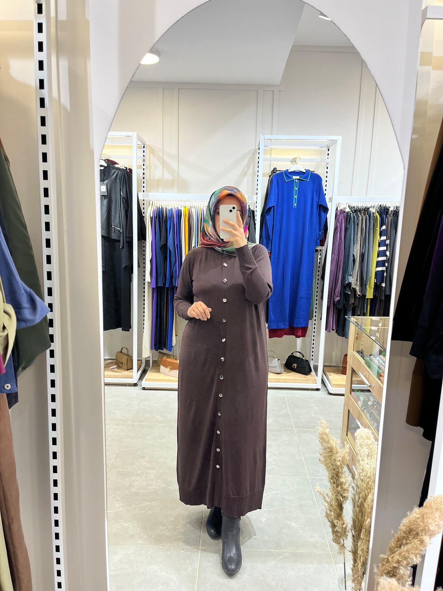 Nurcan Çetin Merserize Hırka 024 Kahve