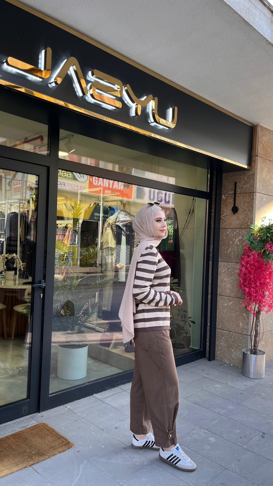 TİCİMAXPantolonYusuf ÖzdemirUYT0003768Yusuf ÖzdemirYusuf Özdemir Beli Lastikli Açık Kahve 1580