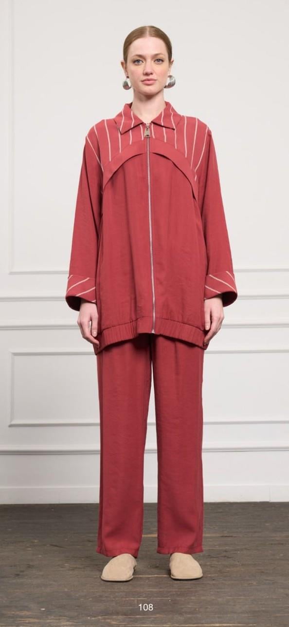 Nuss Pantolonlu Takım Kırmızı 1048