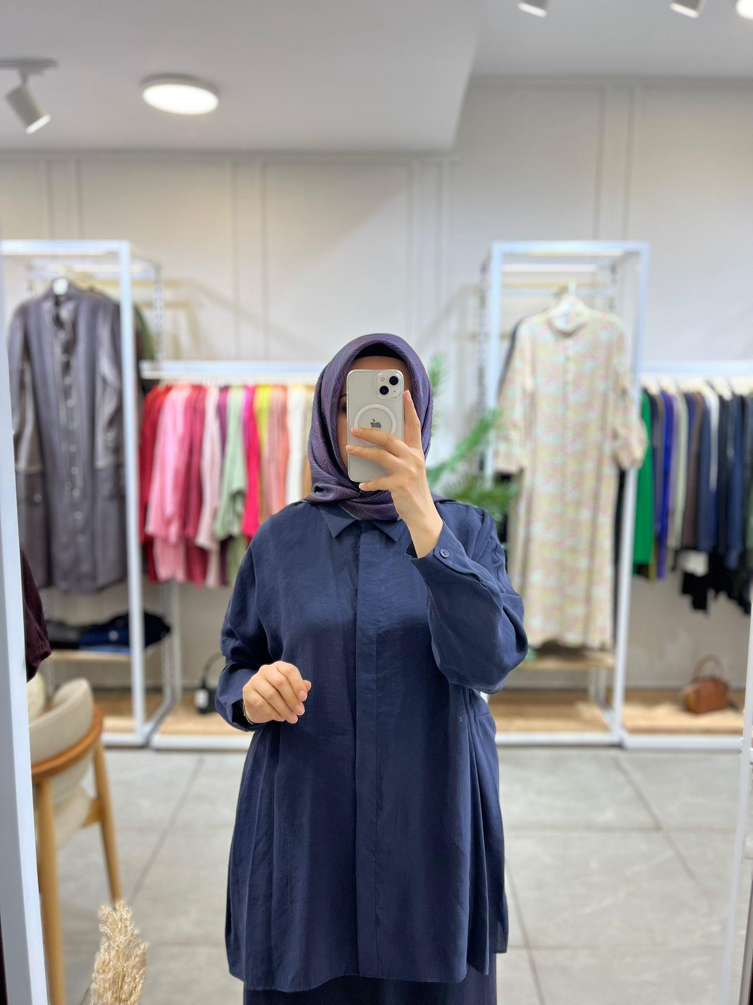 Nuss 3001 Oversize Düğmeli Gömlek NavyGömlekNuss3855NussNuss 3001 Oversize Düğmeli Gömlek Navy