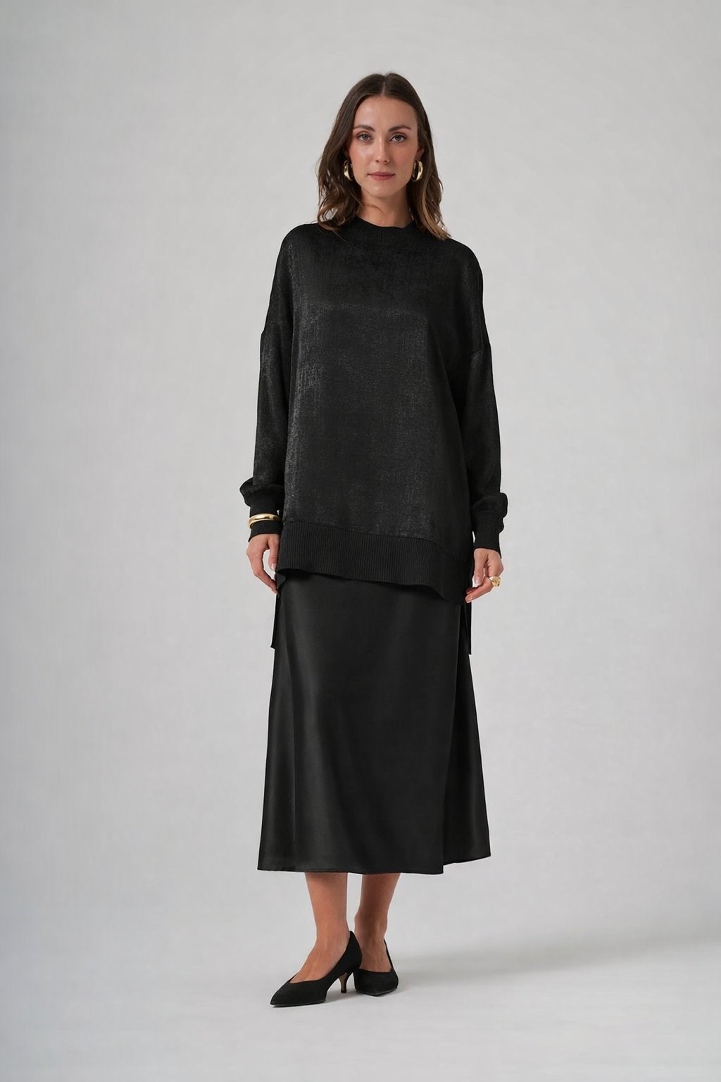 Nuss 3013 Jakar Detay Tunik SiyahTunikNuss3936NussNuss 3013 Jakar Detay Tunik Siyah