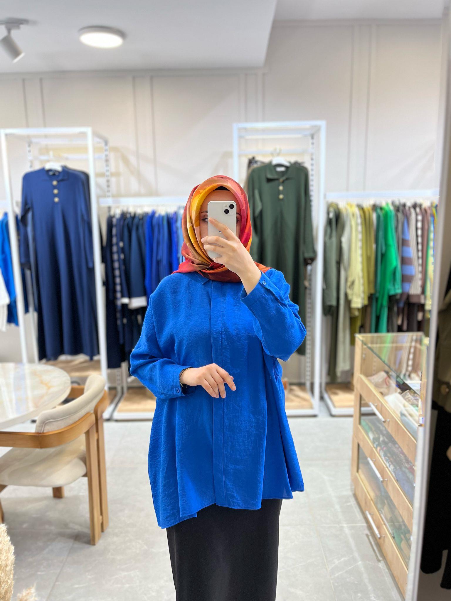 Nuss 3001 Oversize Düğmeli Gömlek Napoli BlueGömlekNuss3856NussNuss 3001 Oversize Düğmeli Gömlek Napoli Blue