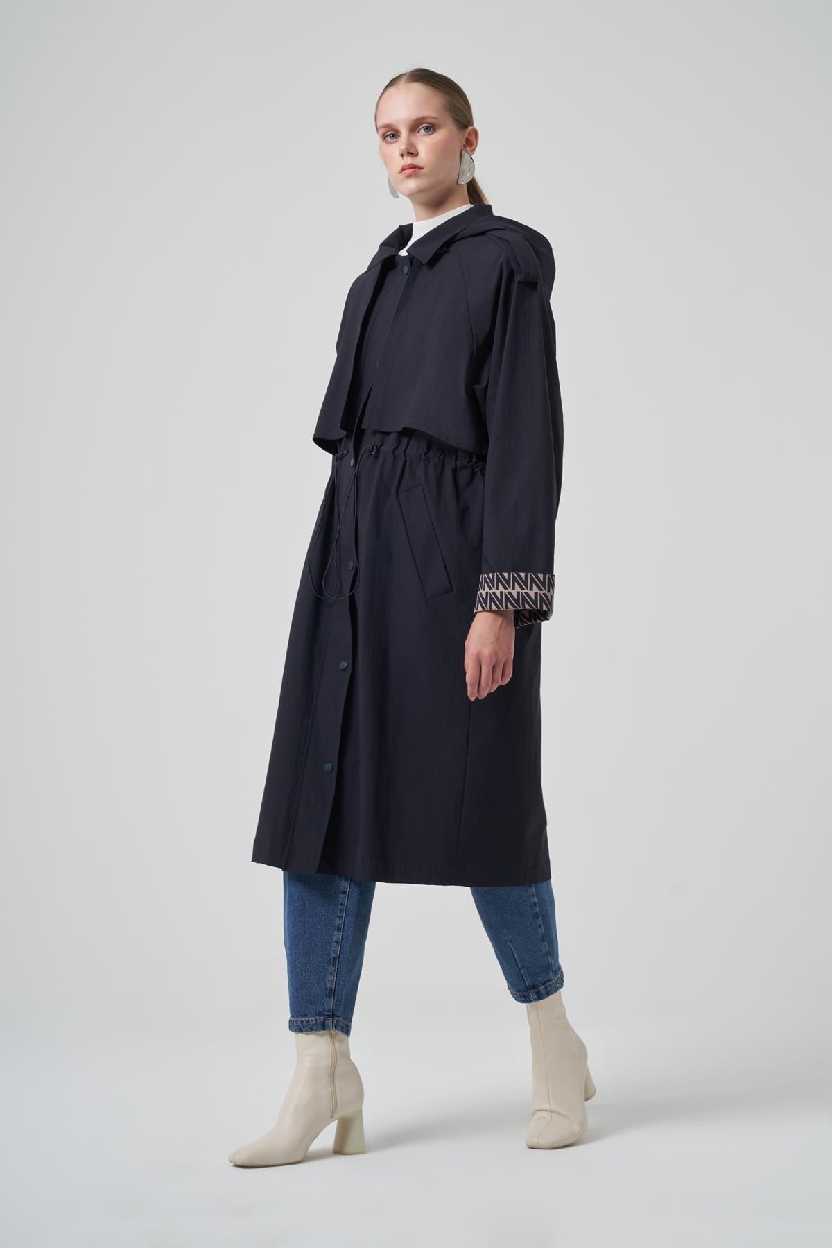 Nuss 6033 Trençkot Kap LacivertKapNussUYT0003752NussNuss 6033 Trençkot Kap Lacivert