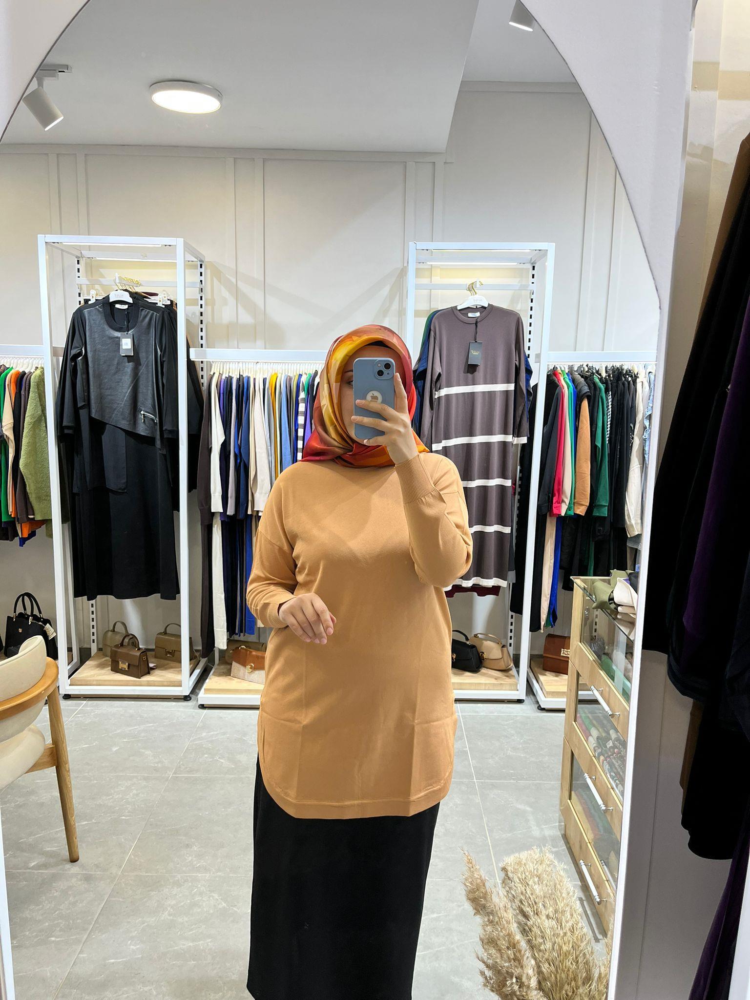 Nuss Oval Kesim Tunik 1200 Tan