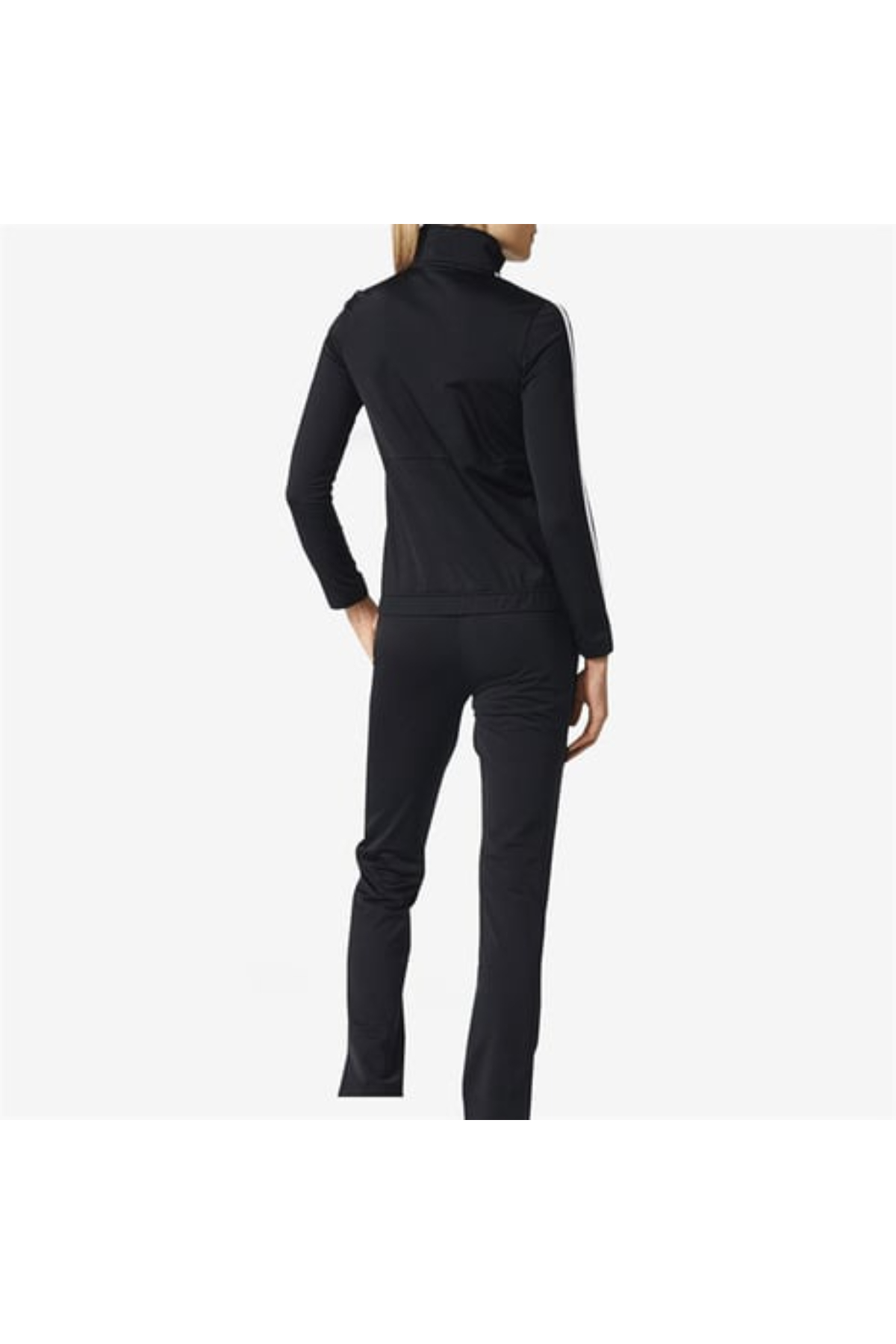 Adidas BK4673 Back2Bas 3S TS Kadın Eşofman Takımı Siyah Beyaz