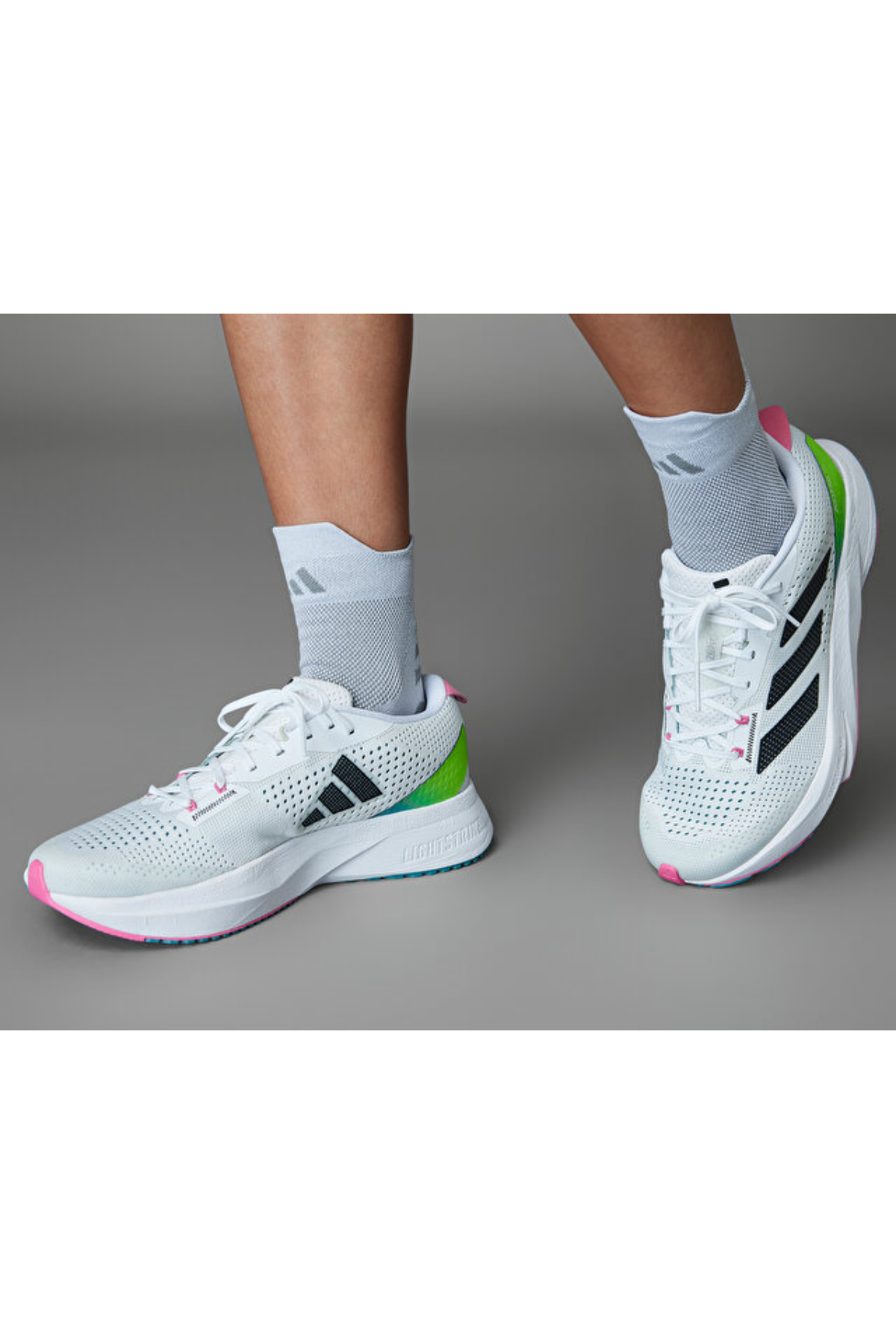 Adidas HQ7232 ADIZERO SL W Kadın Koşu Ayakkabısı Beyaz Pembe