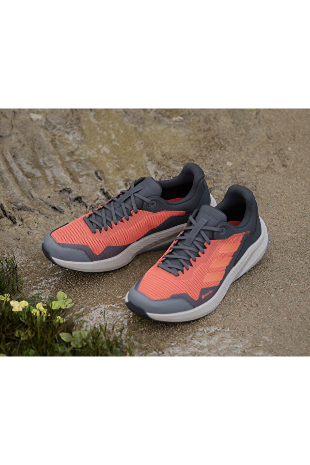 Adidas IG8930 TERREX TRAILRIDER GTX Erkek Outdoor Ayakkabısı Turuncu Gri