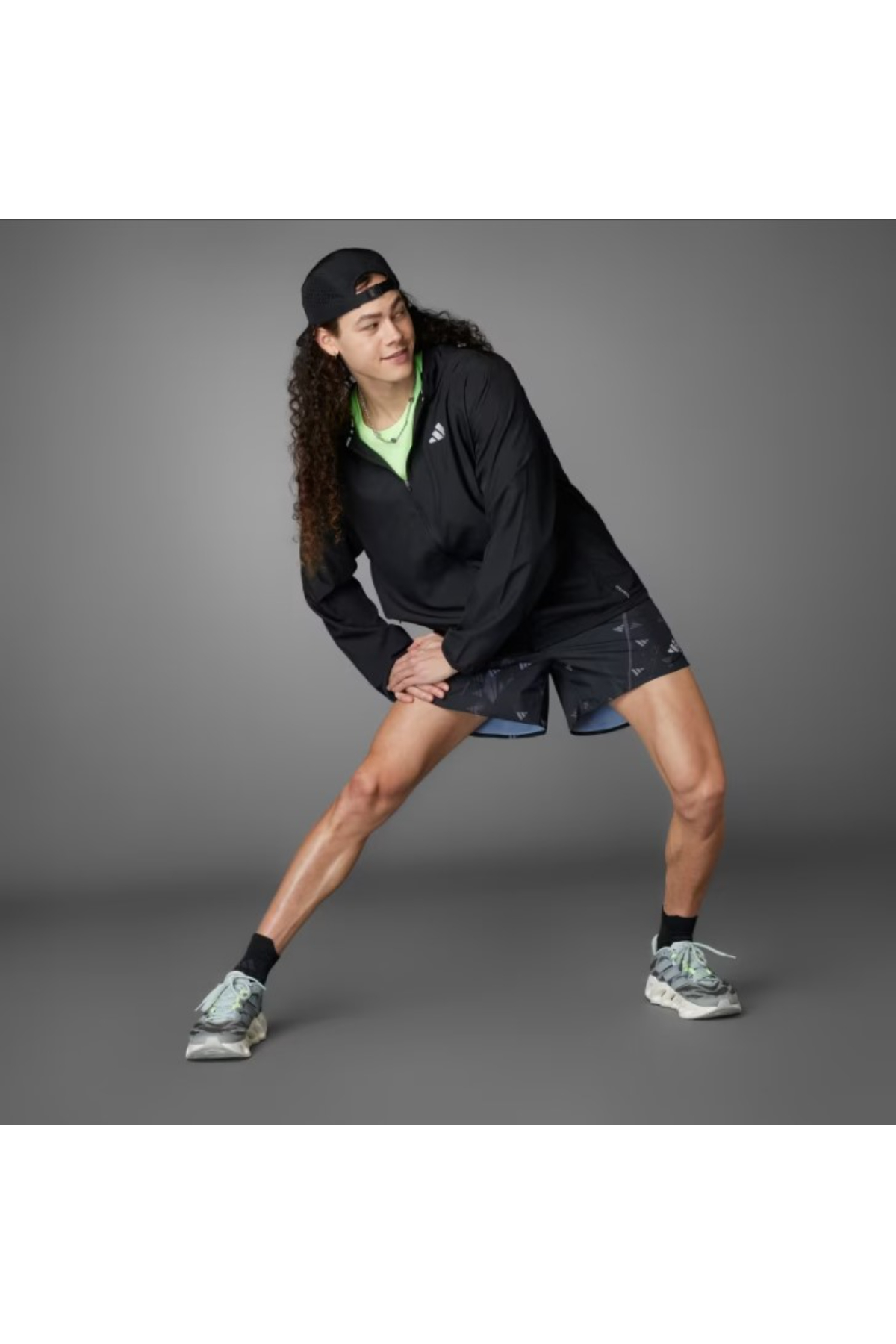 Adidas IL7230 RUN IT JACKET Unısex Erkek Rüzgarlık Ceket Siyah