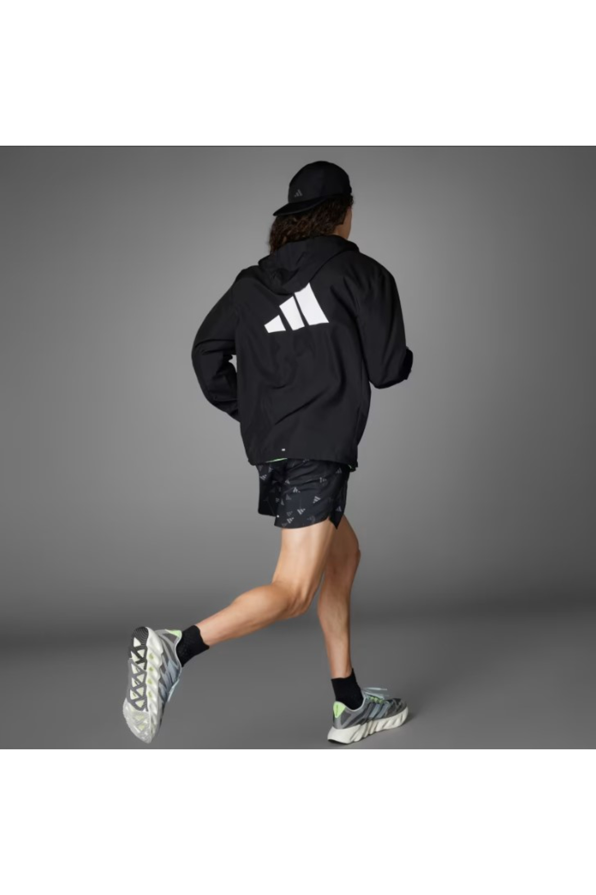 Adidas IL7230 RUN IT JACKET Unısex Erkek Rüzgarlık Ceket Siyah