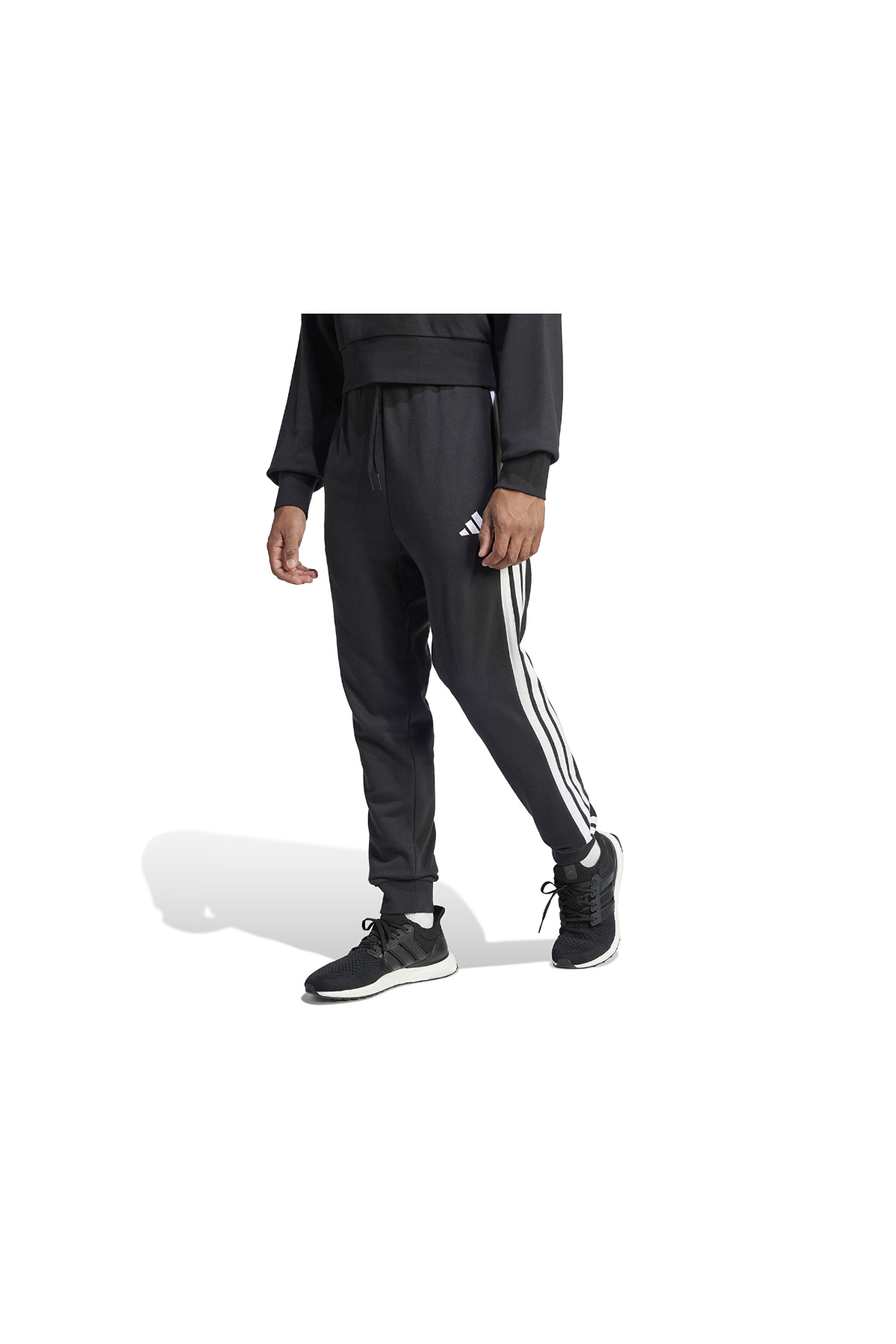 adidas JD1881 M 3S FT TC PT Erkek Alt Eşofman Siyah Beyaz