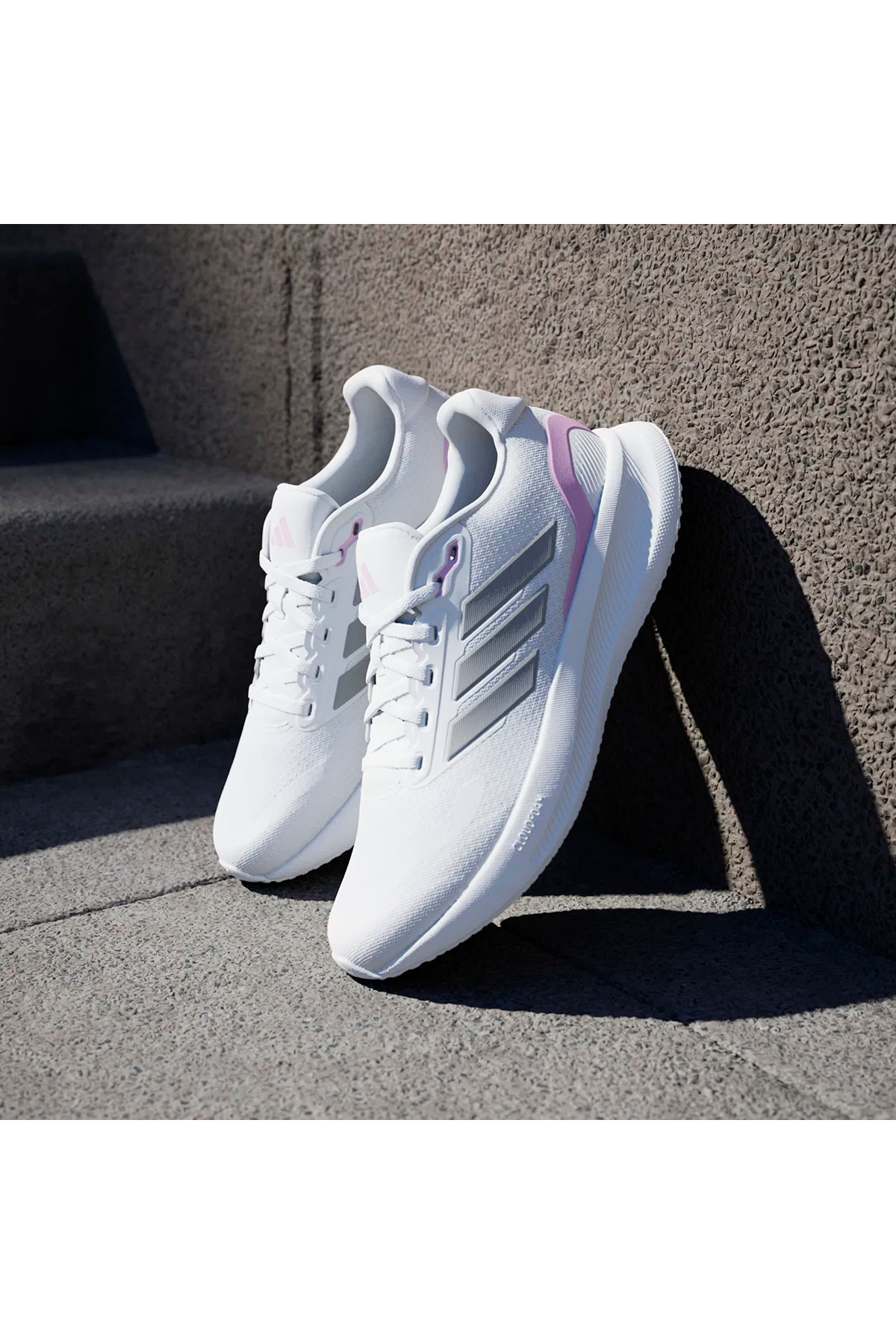 Adidas JI3981 RUNFALCON 5 W Kadın Yürüyüş Ayakkabısı Beyaz Pembe