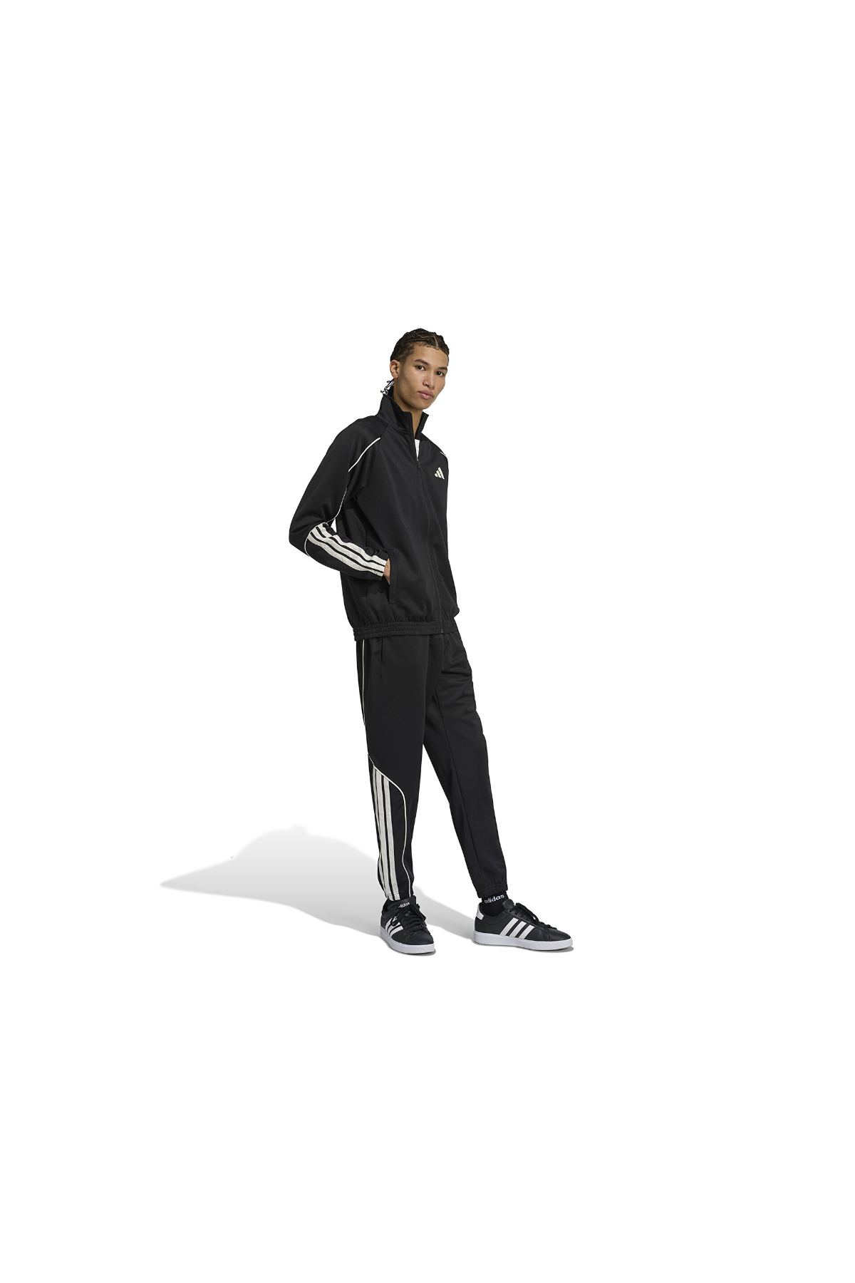Adidas JN1817 M 3S STADIUM TS Erkek Eşofman Takımı Siyah