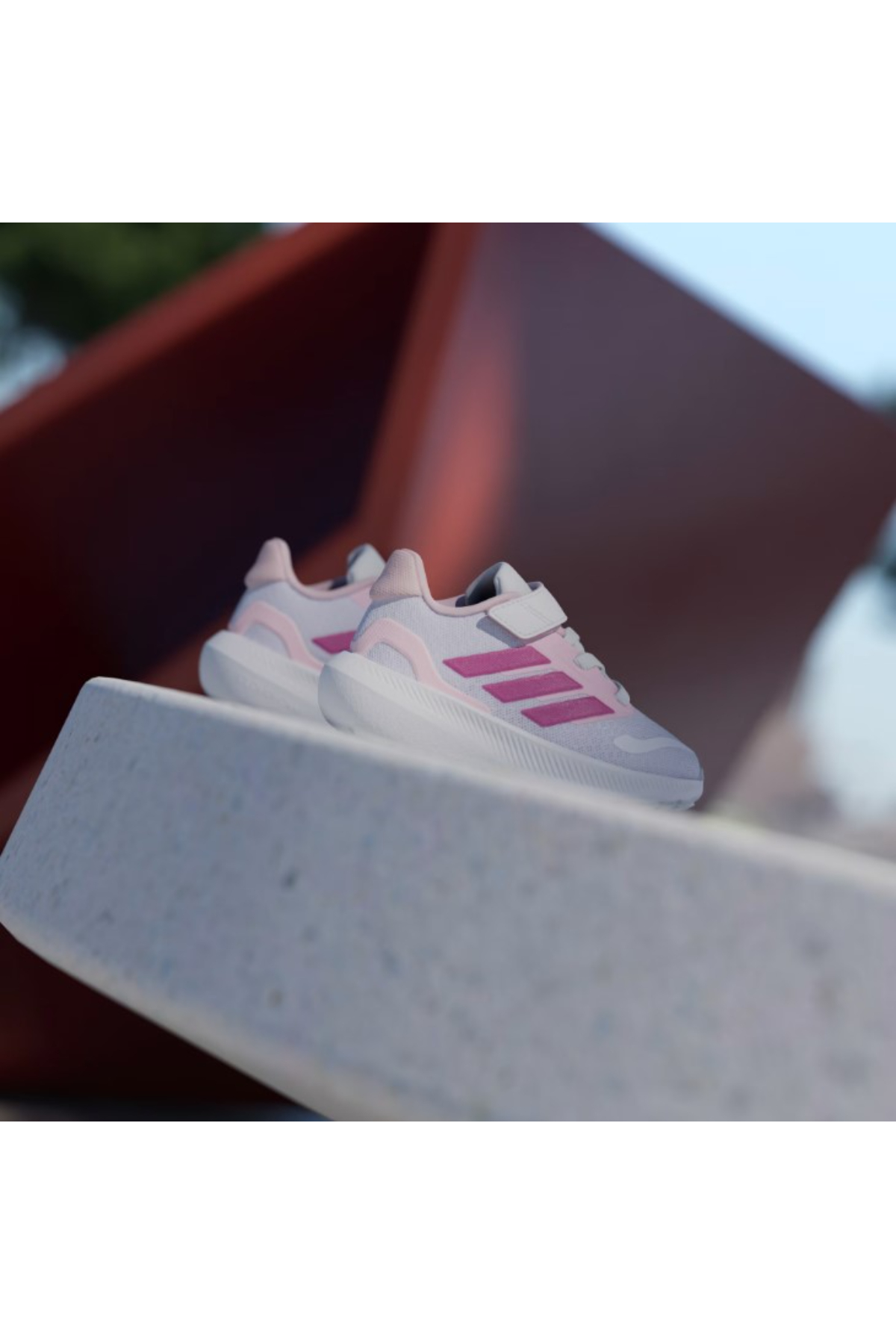 Adidas JP9409 RUNFALCON 5 EL I Çocuk Yürüyüş Ayakkabı Beyaz Pembe
