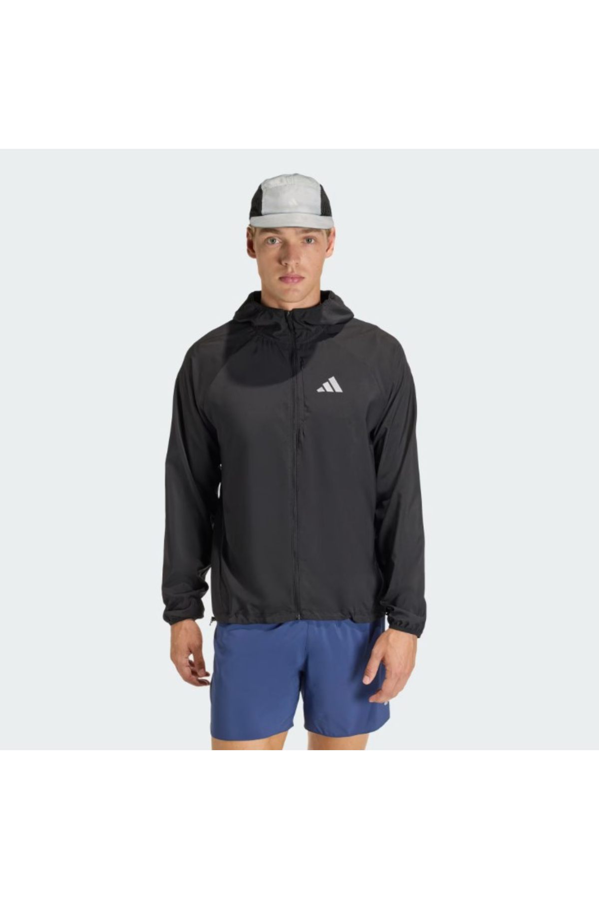 Adidas JZ7782 Run Ess JKT M Erkek Spor Ceket Siyah