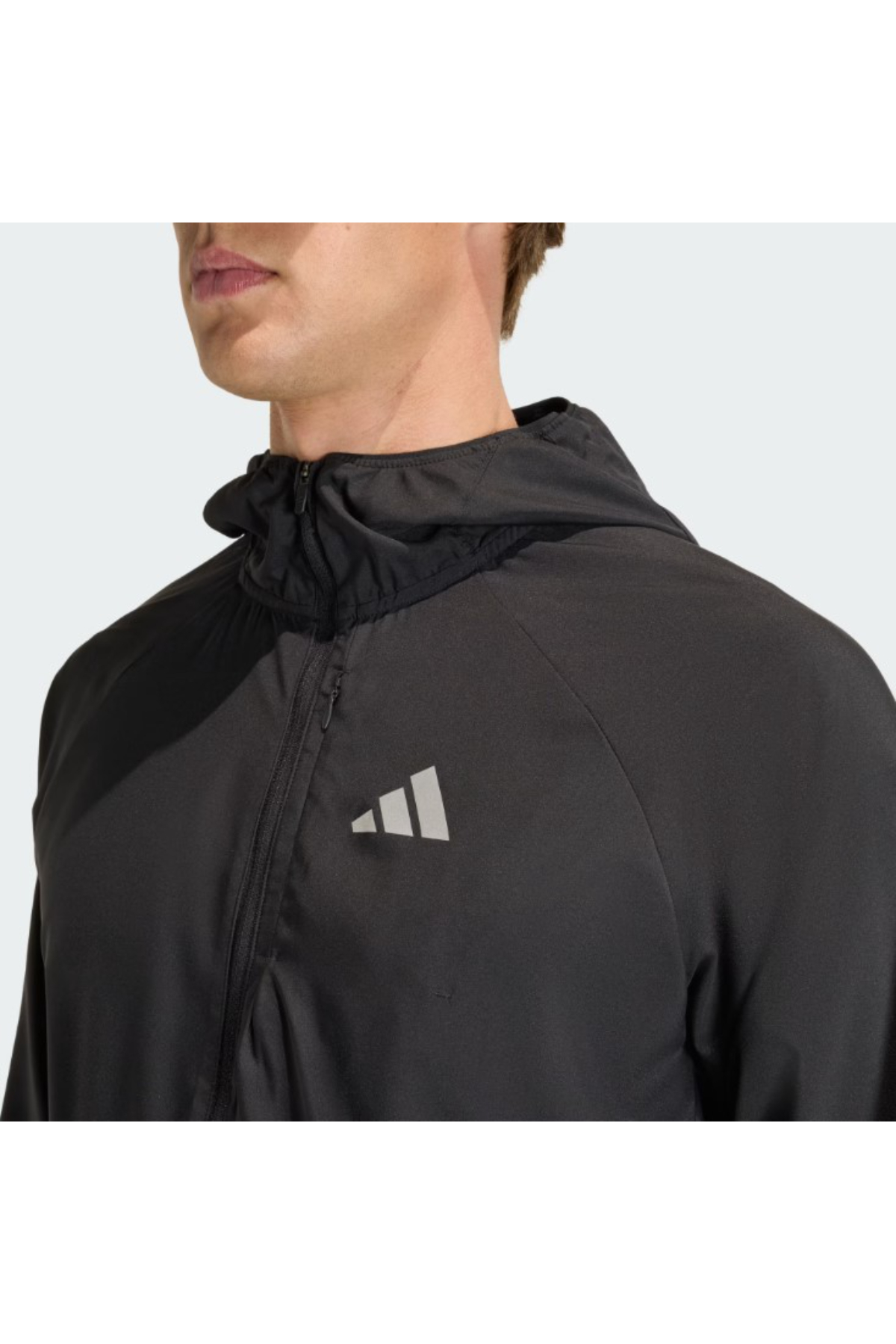 Adidas JZ7782 Run Ess JKT M Erkek Spor Ceket Siyah