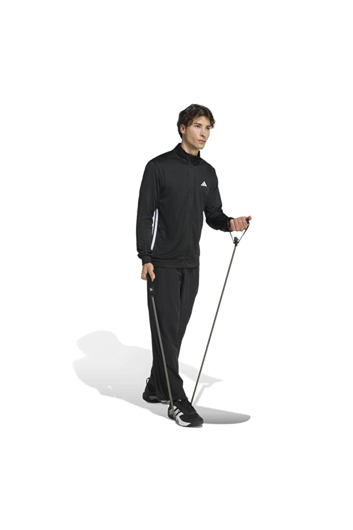 Adidas KA3481 WE ALLSET 3S TT Erkek Eşofman Üstü Siyah Beyaz