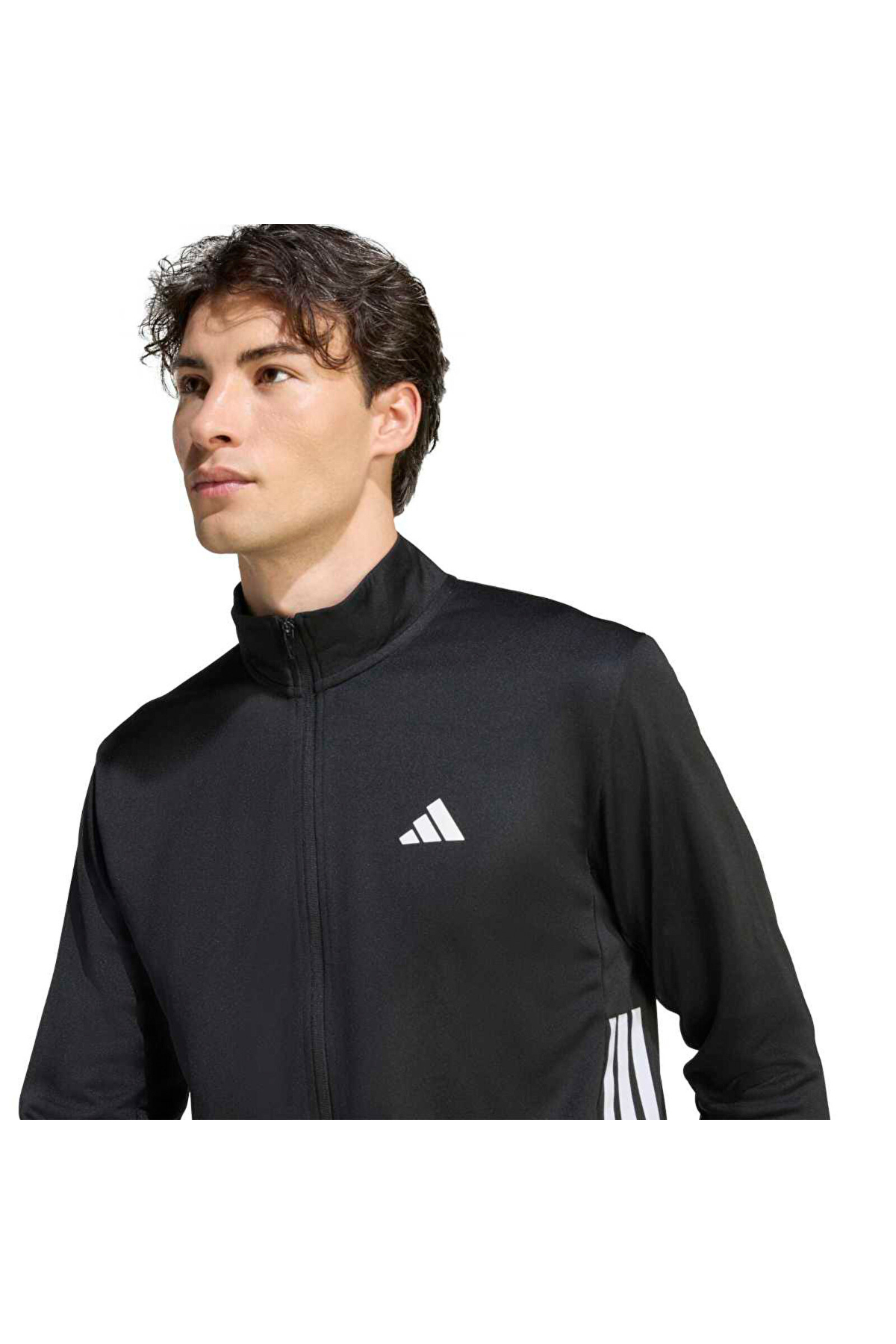 Adidas KA3481 WE ALLSET 3S TT Erkek Eşofman Üstü Siyah Beyaz