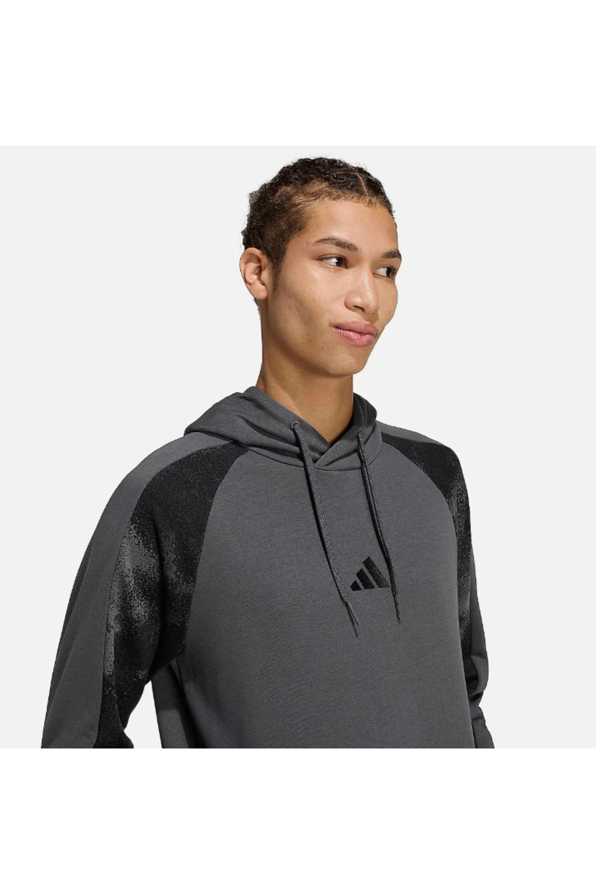 Adidas KC0705 M CAMO PRINT HD Erkek Sweat Gri Siyah