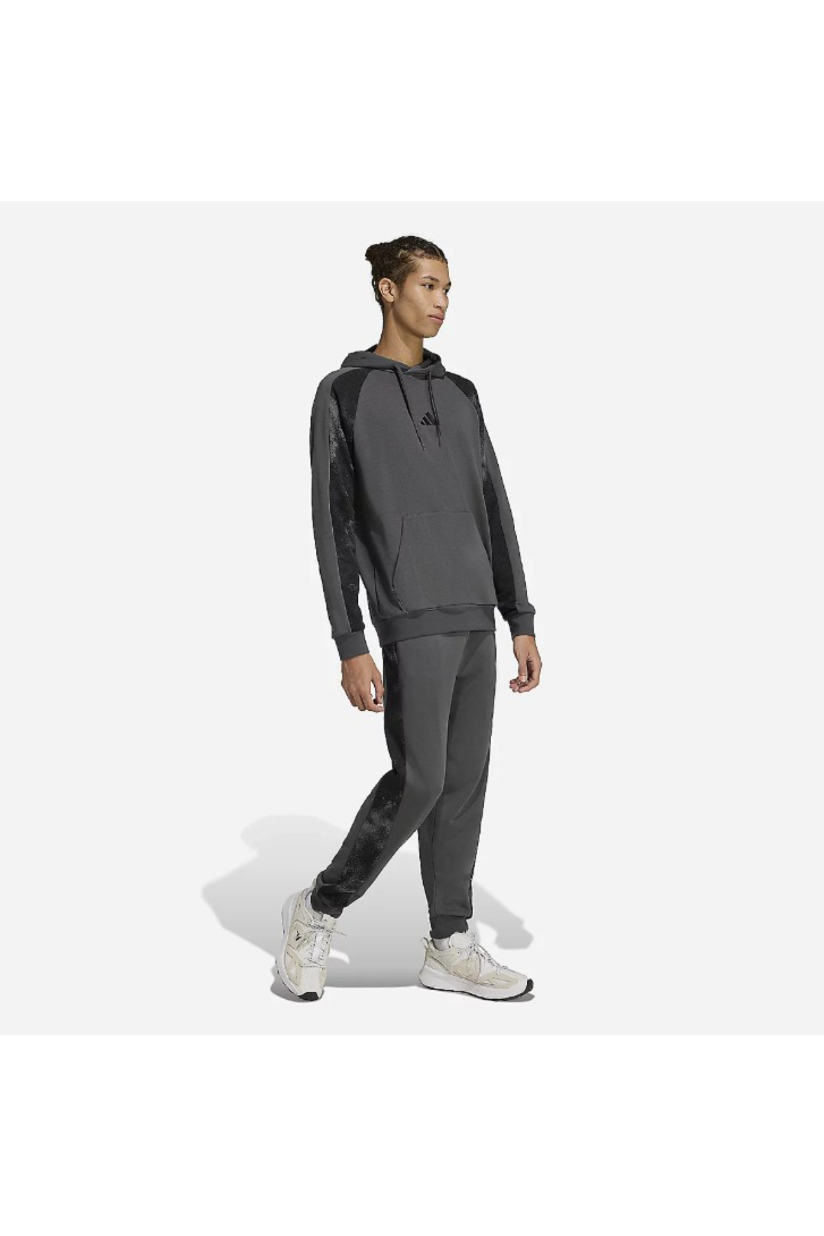 Adidas KC0705 M CAMO PRINT HD Erkek Sweat Gri Siyah