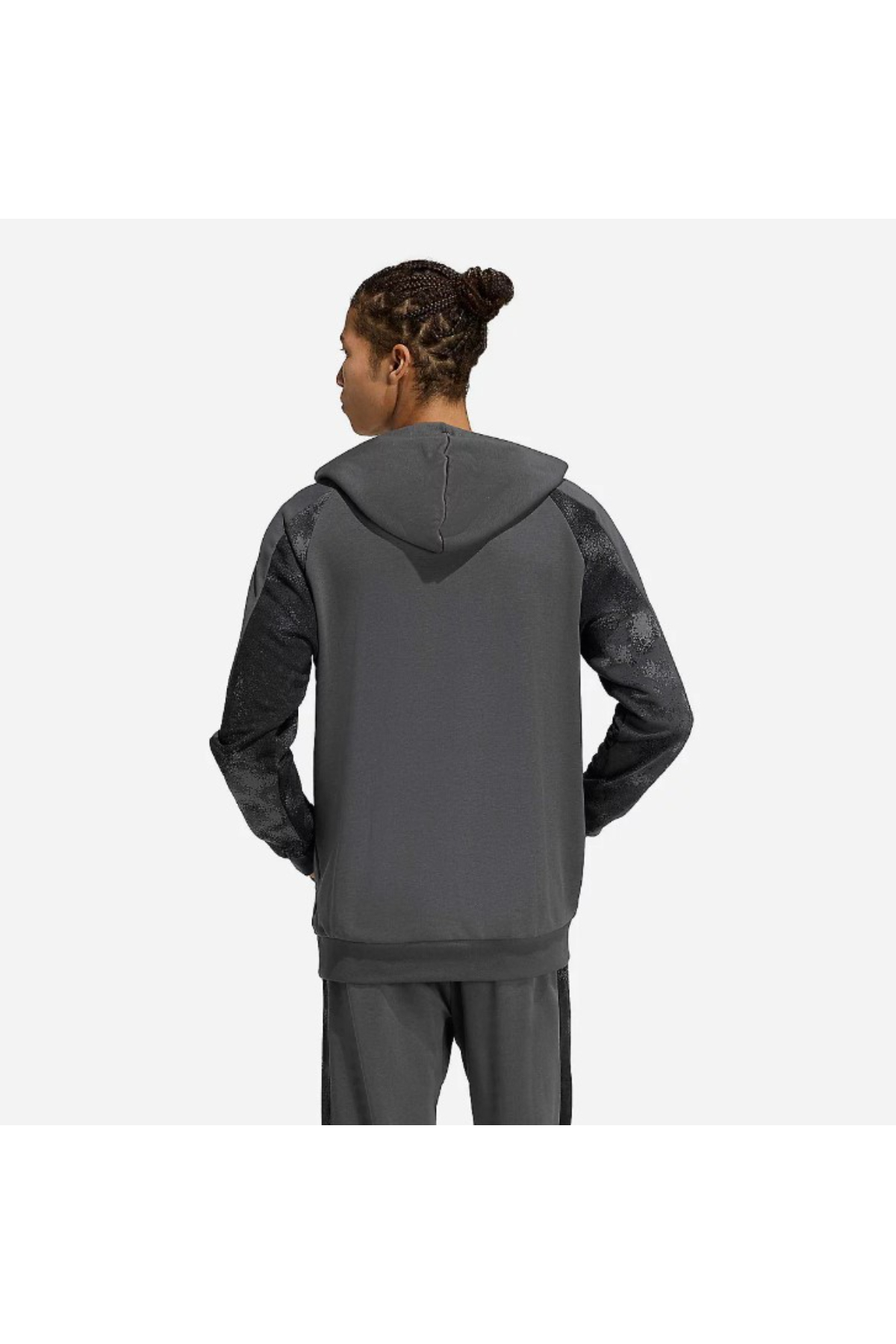 Adidas KC0705 M CAMO PRINT HD Erkek Sweat Gri Siyah