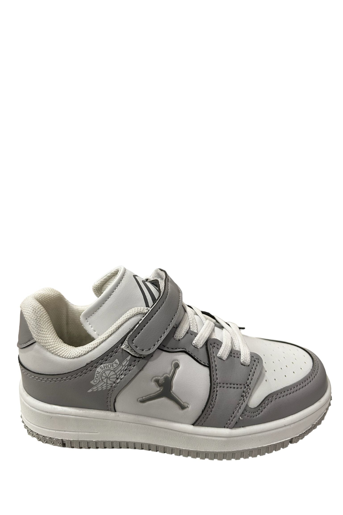 BoBe KIDS Haykat Kısa Flt Erkek Çocuk Sneaker Gri beyaz