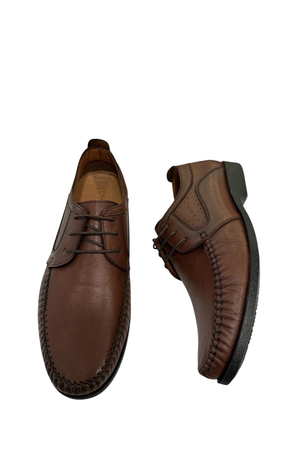 Castle Black 3075-1 Hakiki Deri Klasik Ayakkabı Taba