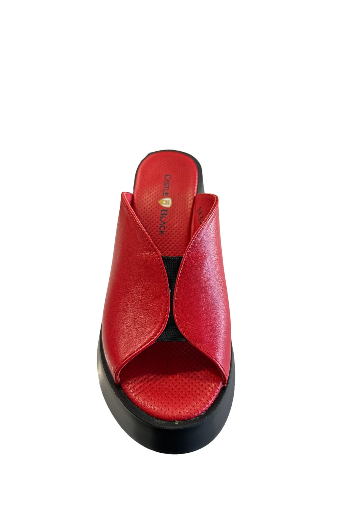Castle Black 42614 Kadın Hakiki Deri Yazlık Terlik Kırmızı