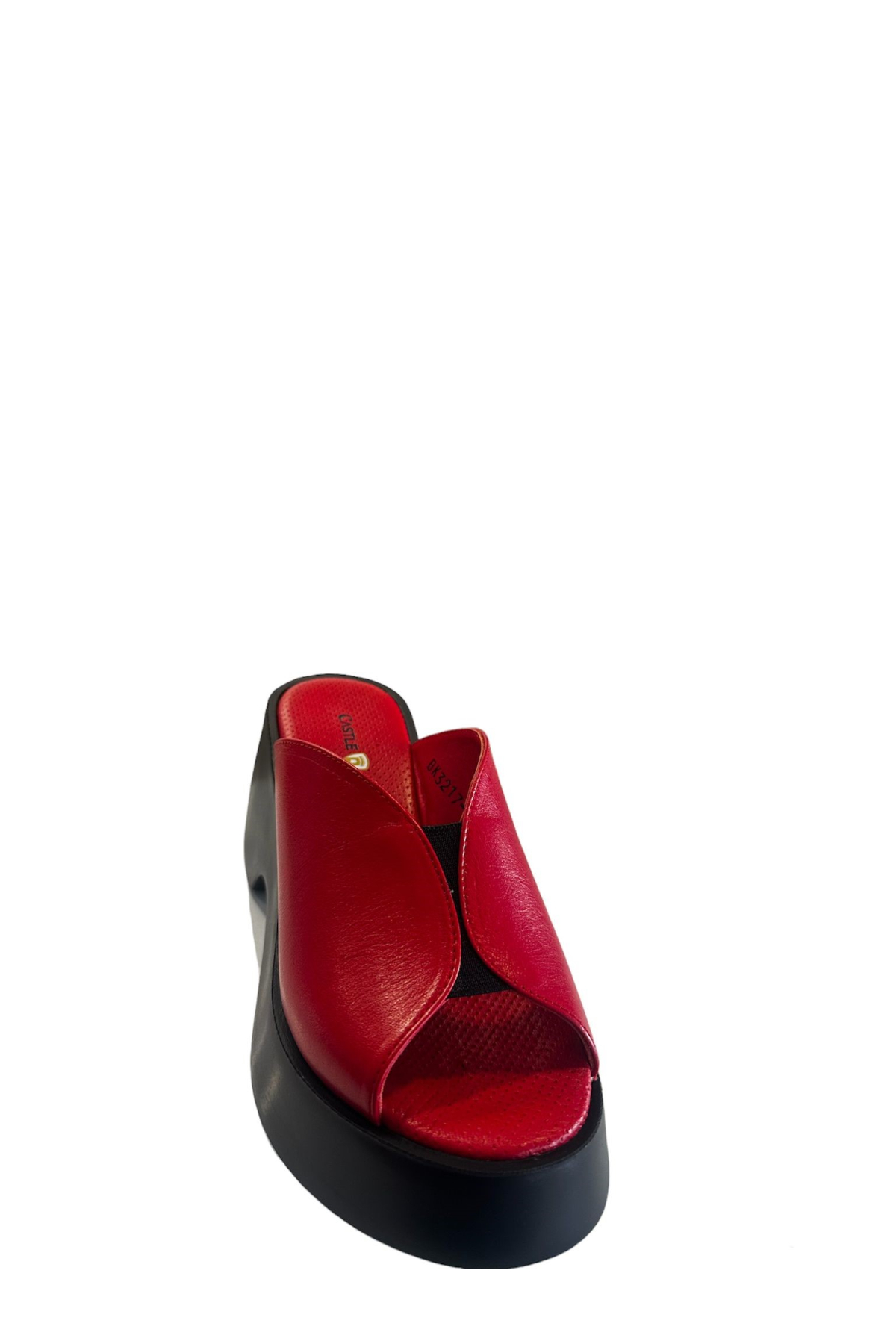 Castle Black 42614 Kadın Hakiki Deri Yazlık Terlik Kırmızı