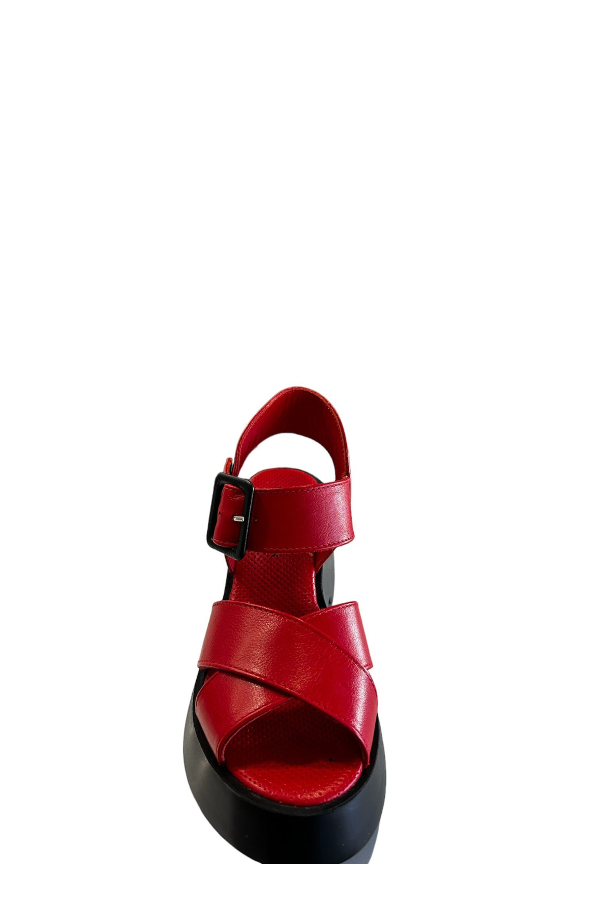 Castle Black 42627 Kadın Hakiki Deri Yazlık Ayakkabı Kırmızı