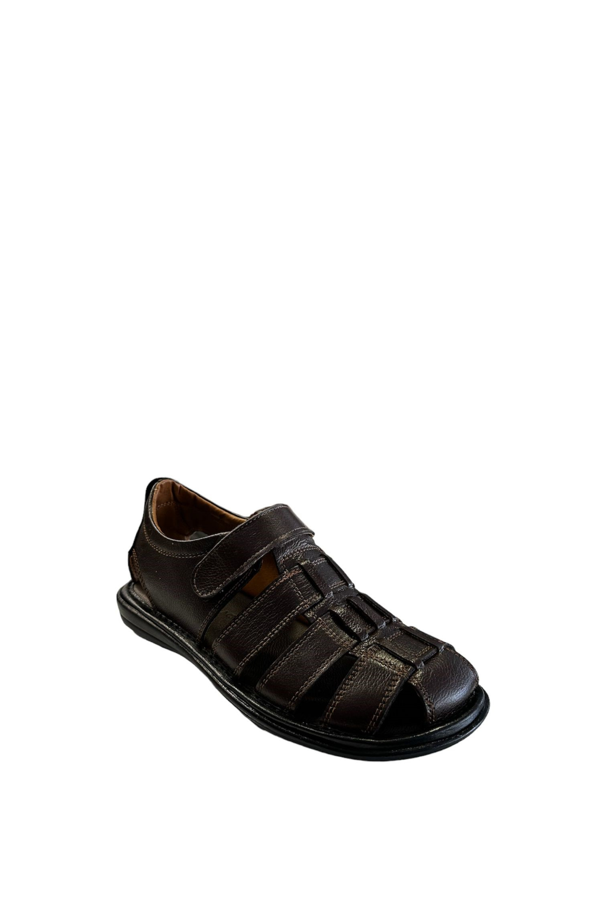 Castle Black 8520 Erkek Hakiki Deri Sandalet Kahverengi