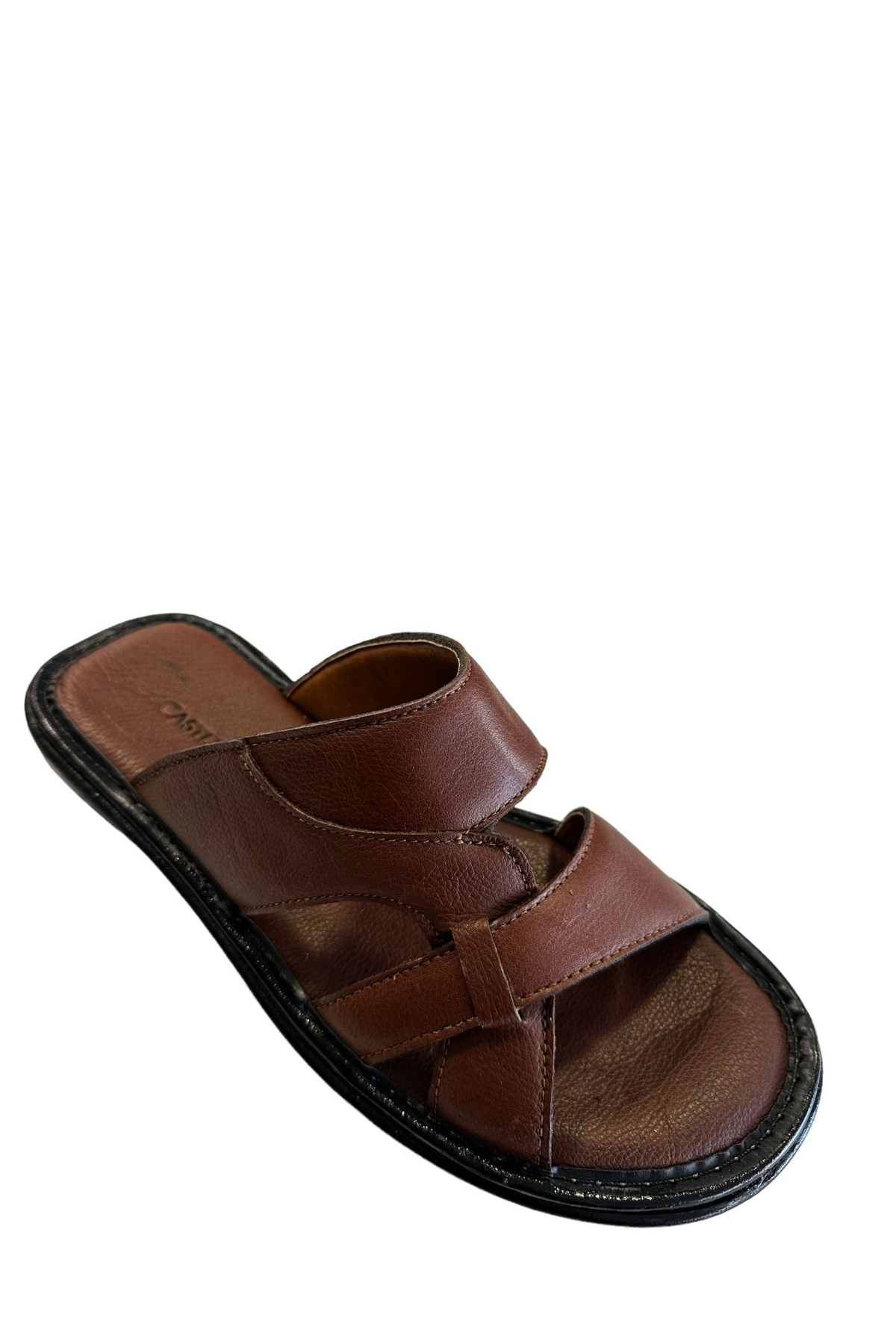 Castle Black 8521 Erkek Hakiki Deri Terlik Taba