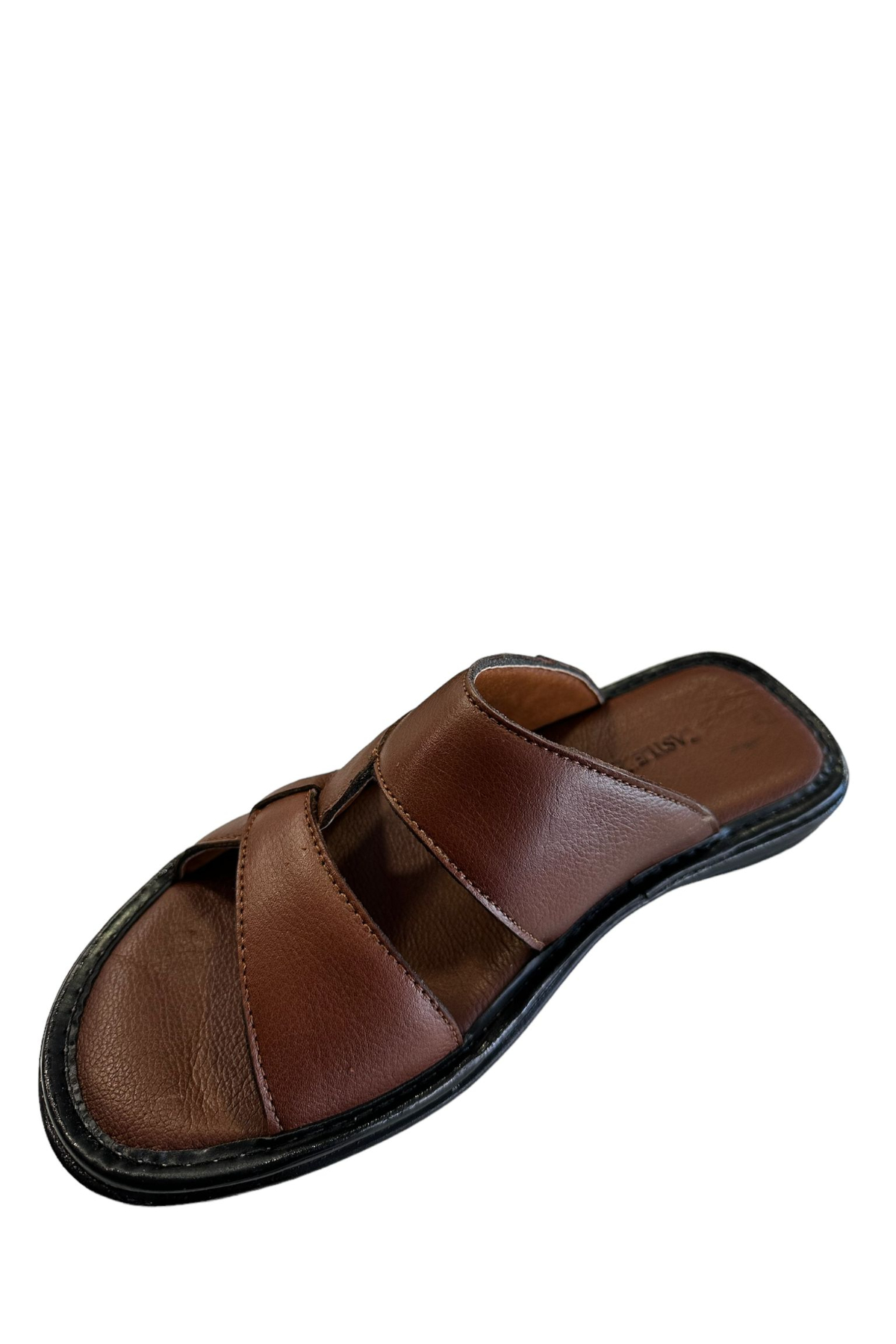 Castle Black 8521 Erkek Hakiki Deri Terlik Taba