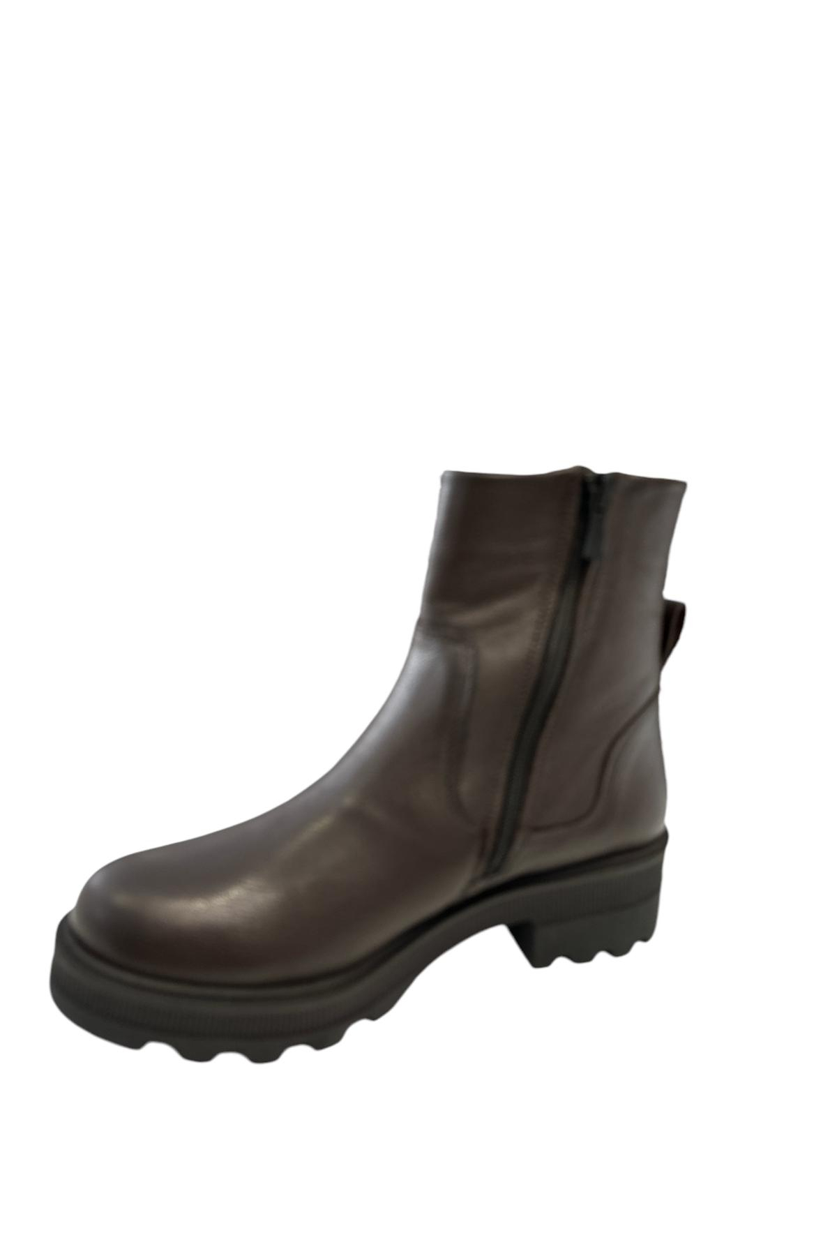 Castle Black YLDZ-212581-1 Kadın Hakiki Deri Klasik Bot Kahverengi