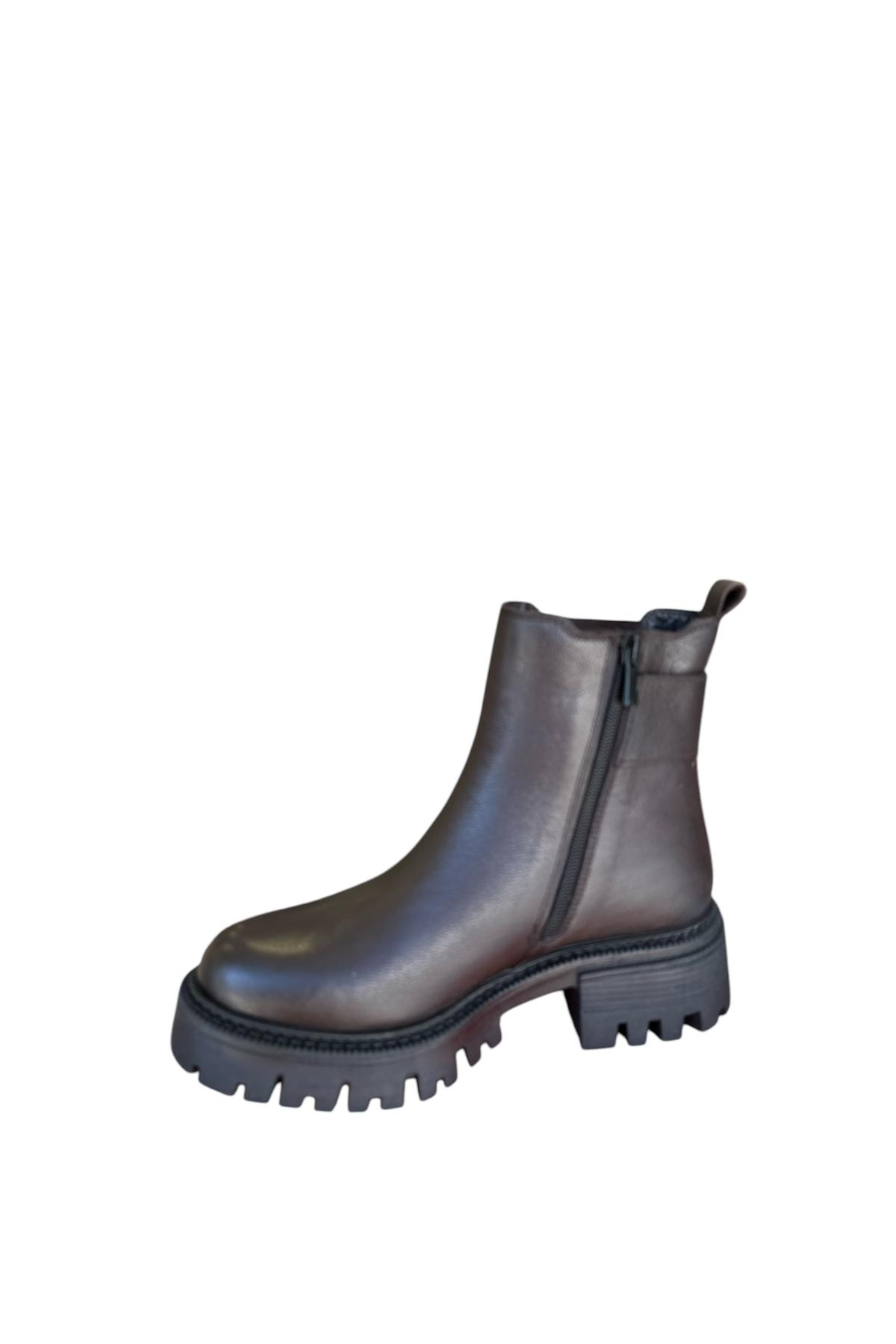 Castle Black YLDZ-23783-1 Kadın Hakiki Deri Klasik Bot Kahverengi