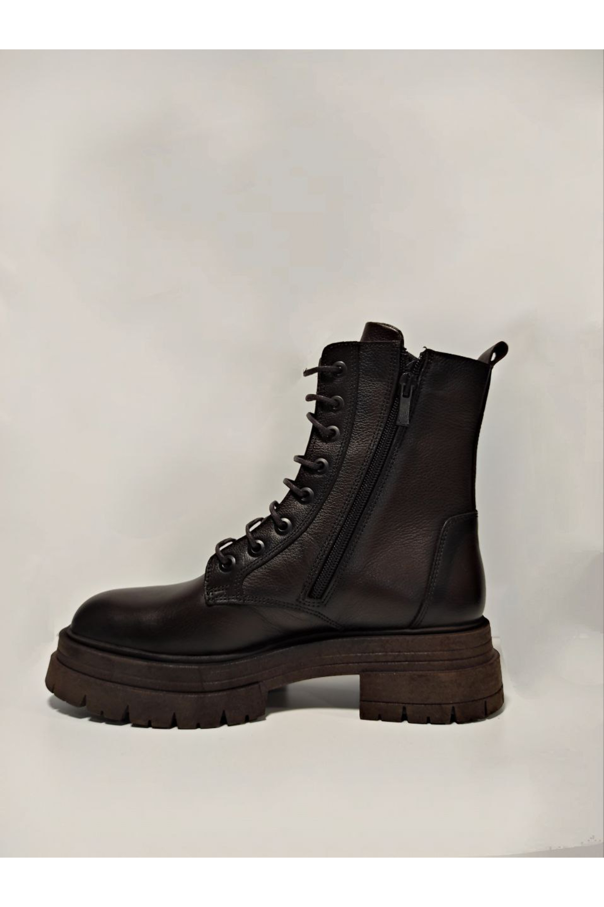 Castle Black YLDZ-26254-1 Kahverengi Hakiki Deri Kadın Bot Kahverengi