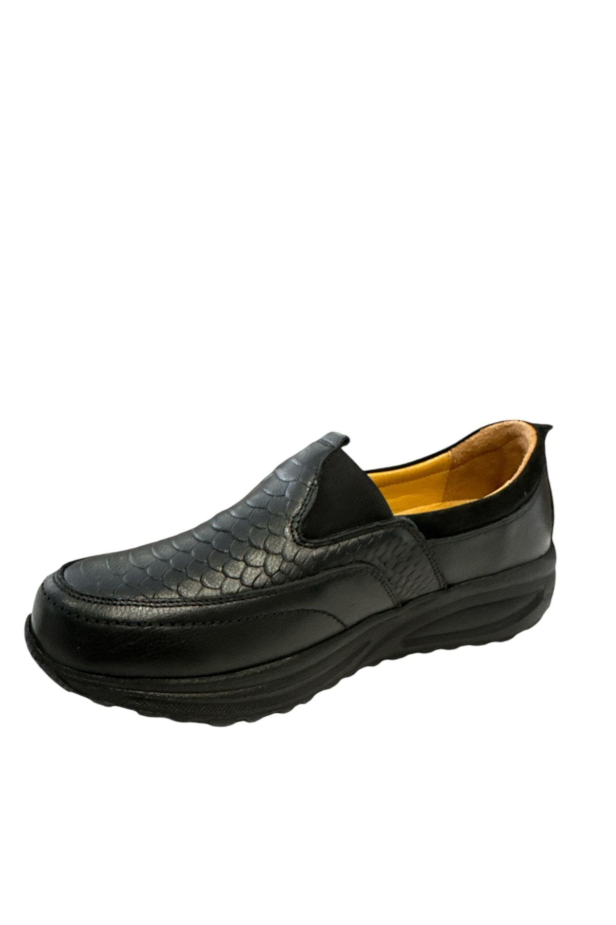 Castle Black YLDZ-42639 Kadın Hakiki Deri Ortopedik Comfort Ayakkabı Siyah