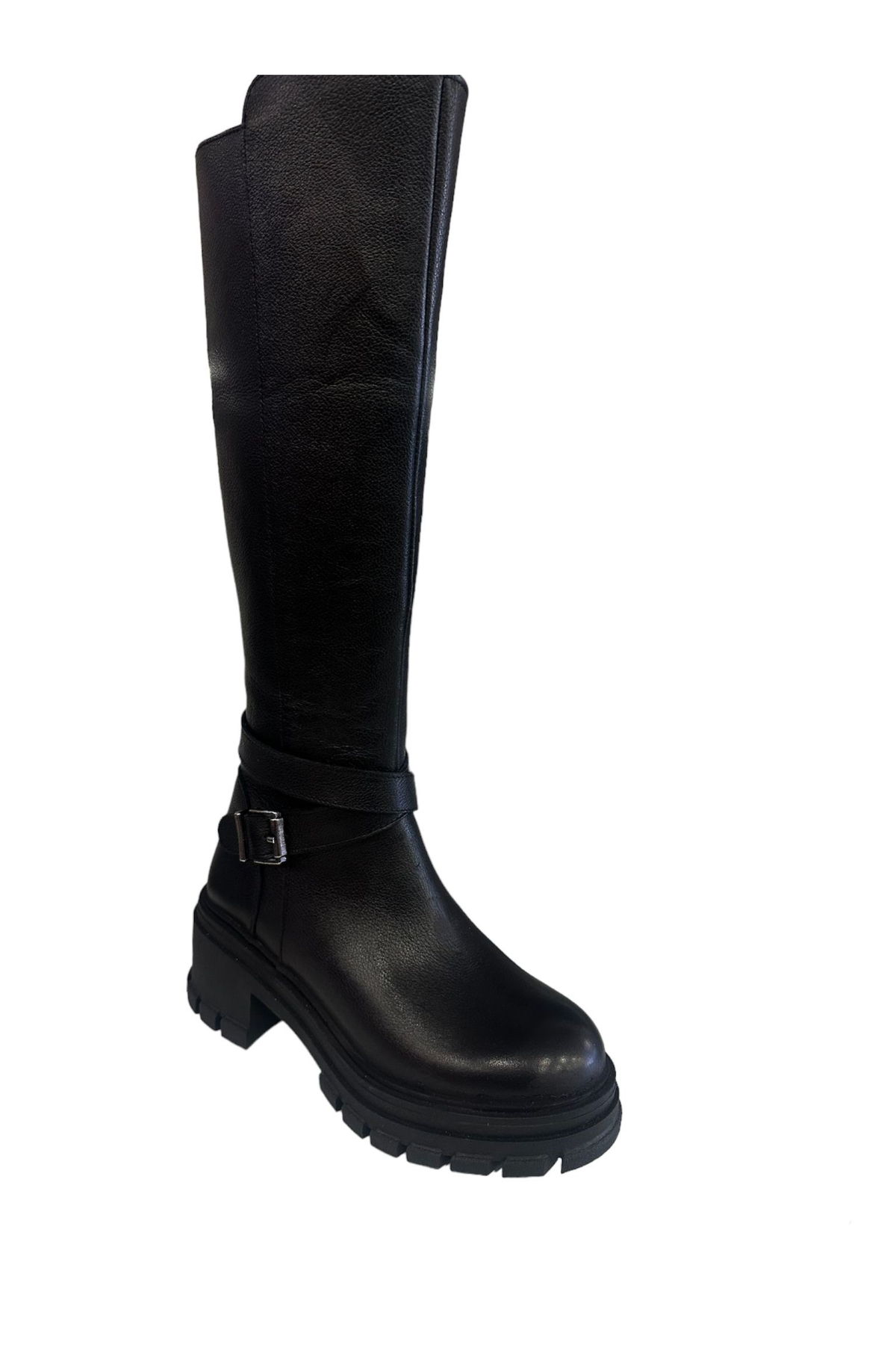 Castle Black YLDZ-52675-1 Kadın Hakiki Deri Uzun Çizme Siyah