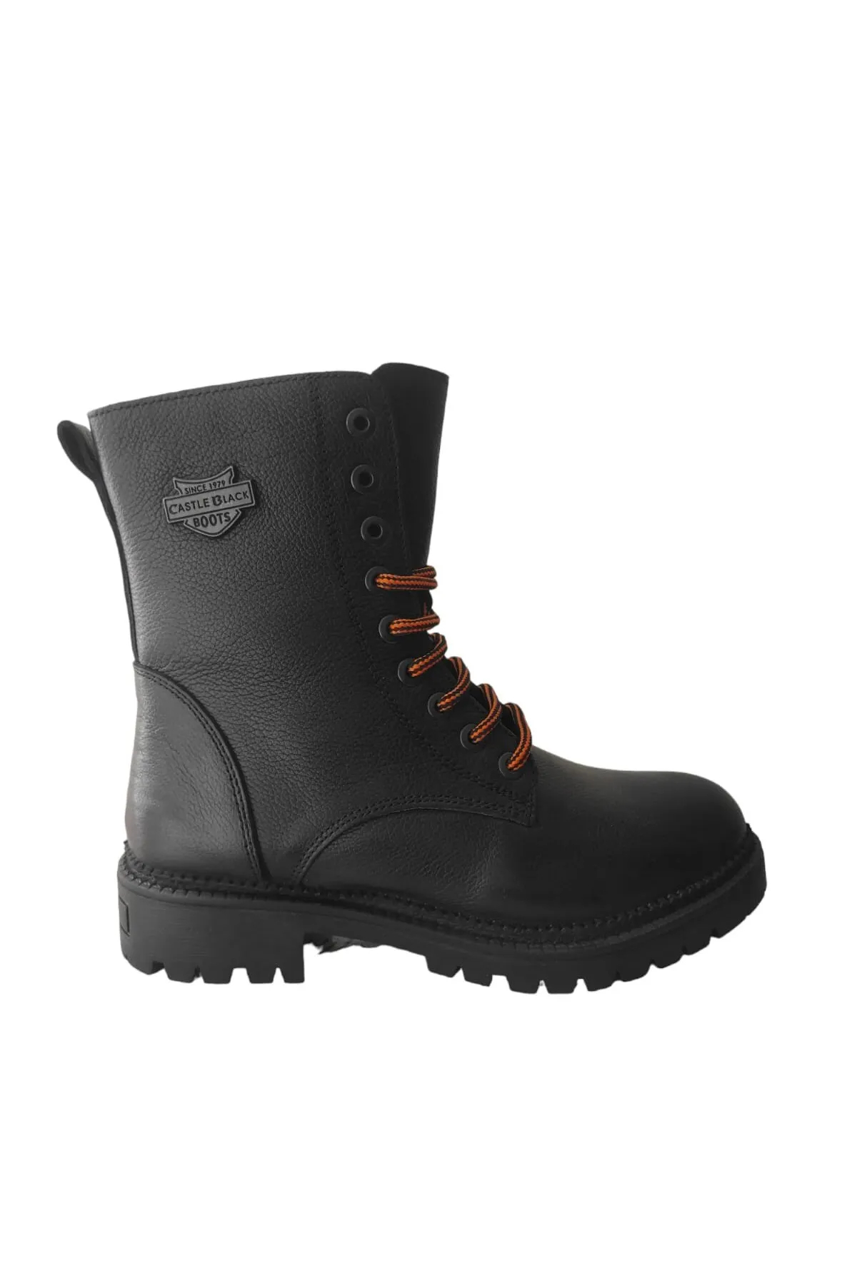 Castle Black YLDZ-90006-1 Hakikki Deri Kadın Bot Siyah