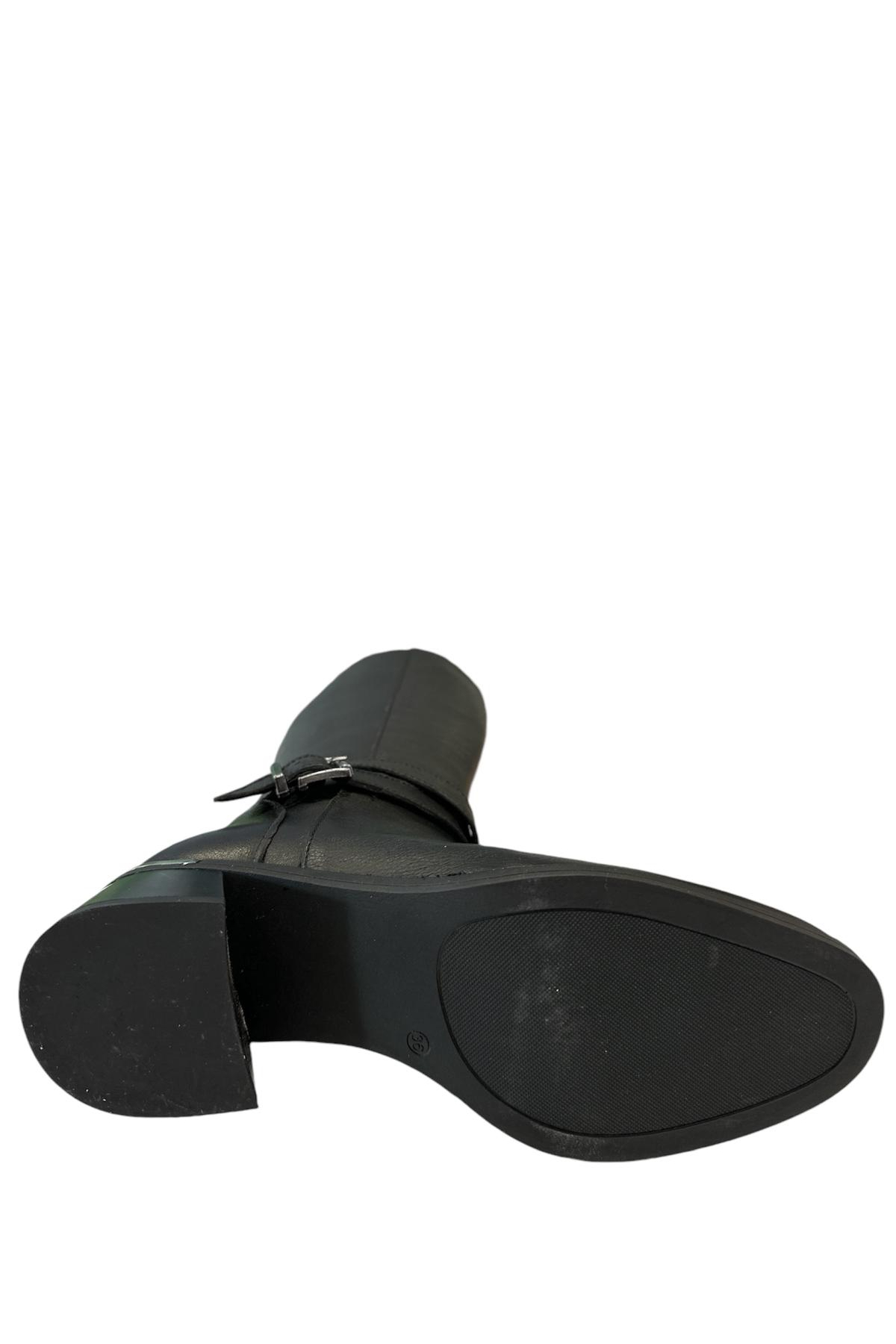 Castle Black YLDZ-97900-1 Kadın Hakiki Deri Çizme Siyah