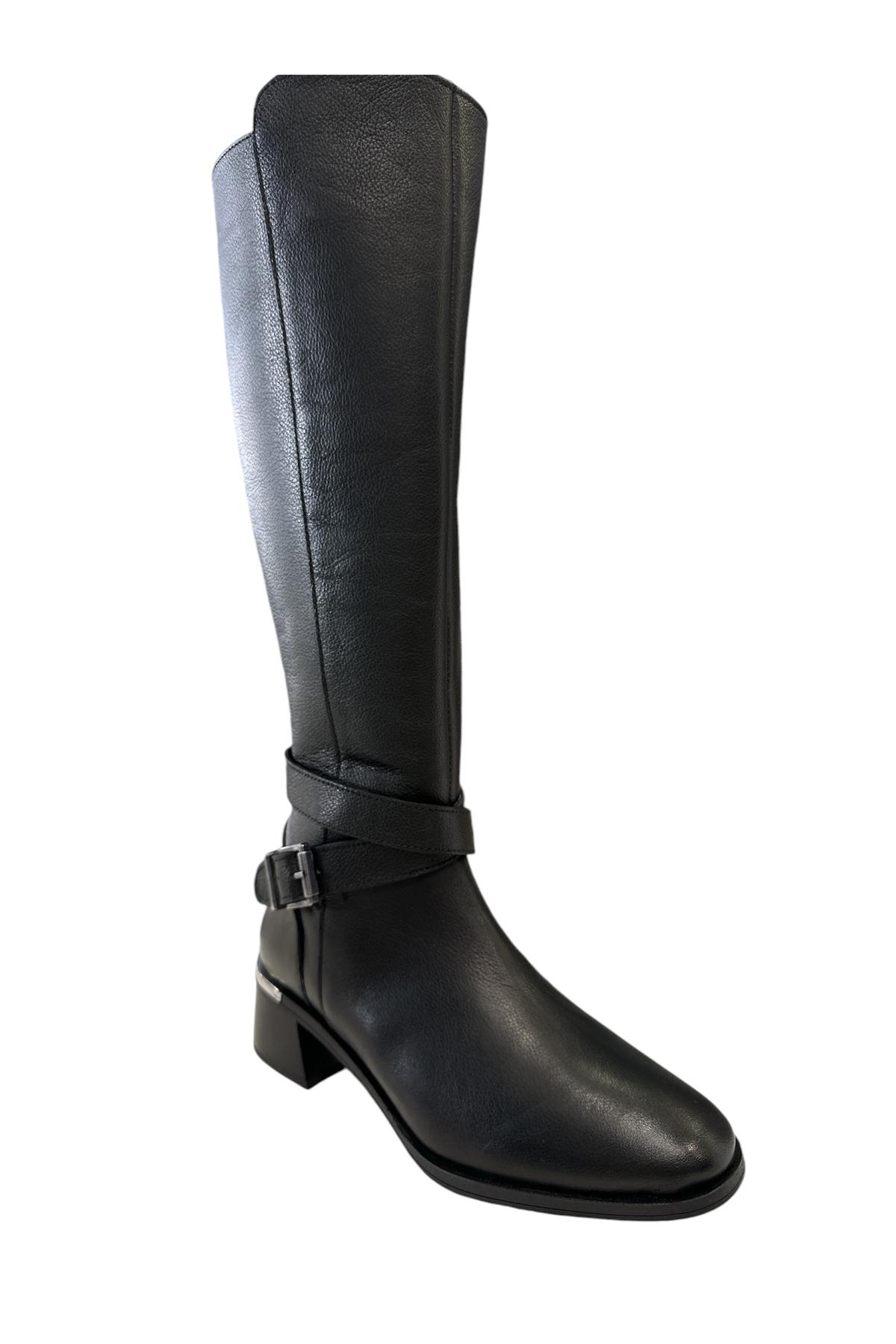 Castle Black YLDZ-97900-1 Kadın Hakiki Deri Çizme Siyah