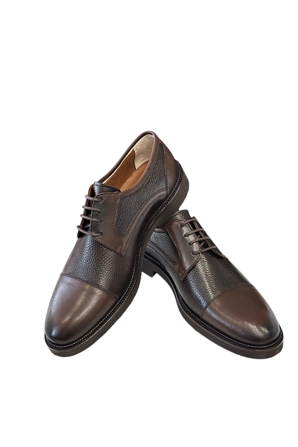 Gianni Maggi 1075 Erkek Dana Derisi Klasik Ayakkabı Kahverengi